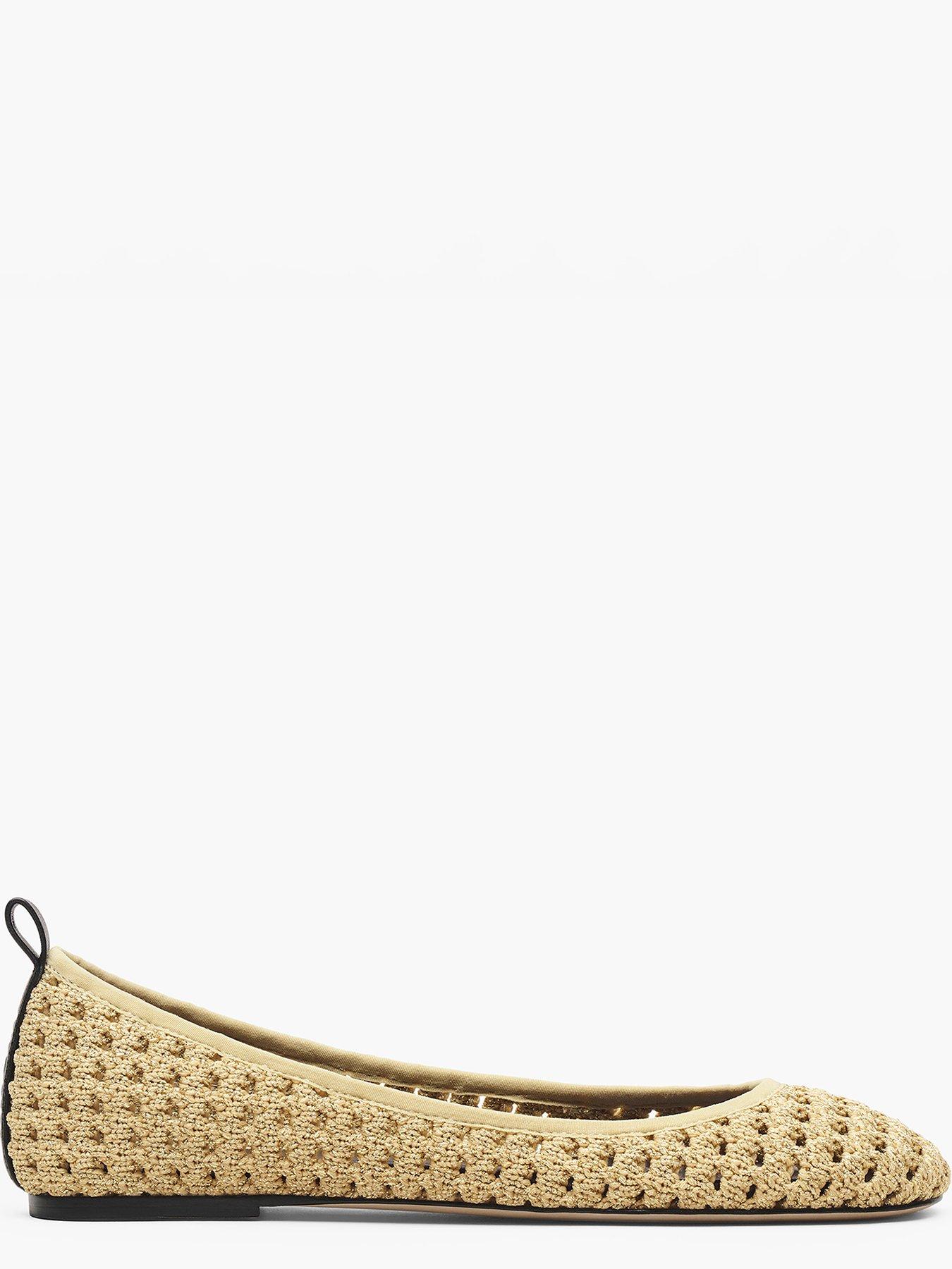 Image 5 of 5 of MARC JACOBS The Logo Ribbon Ballerina Flat Shoes - Gold