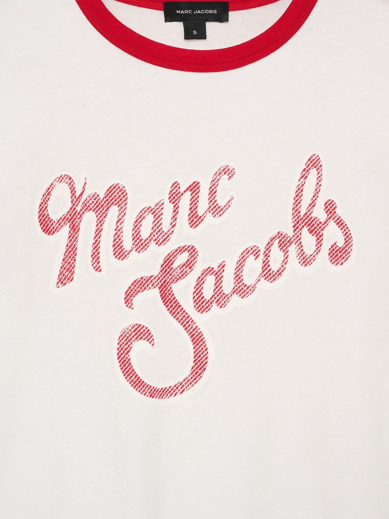 Image 4 of 5 of MARC JACOBS Logo Ringer Femme Tee - White