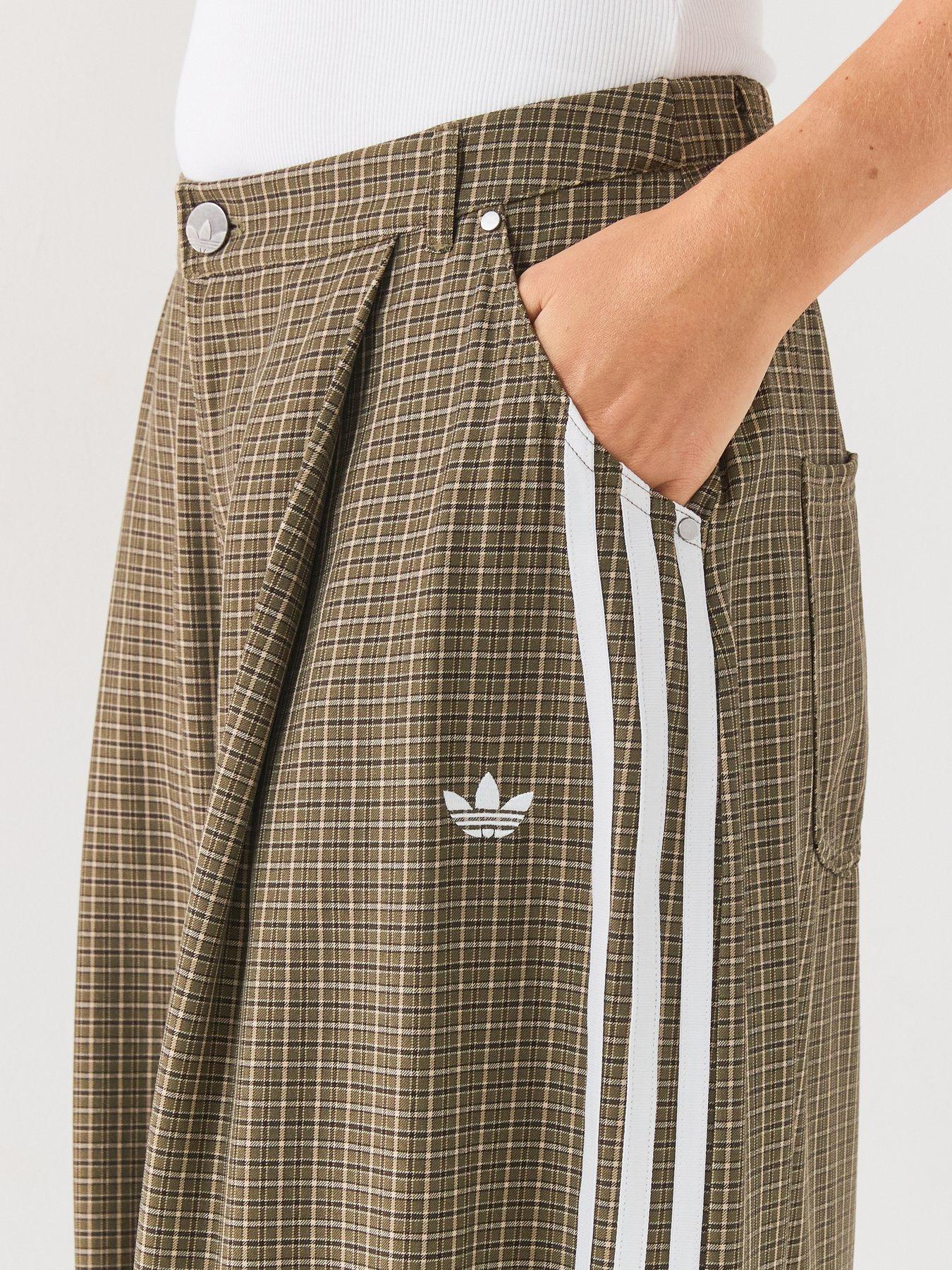 Image 5 of 6 of adidas Originals Womens Check Loose Track Trousers - Green
