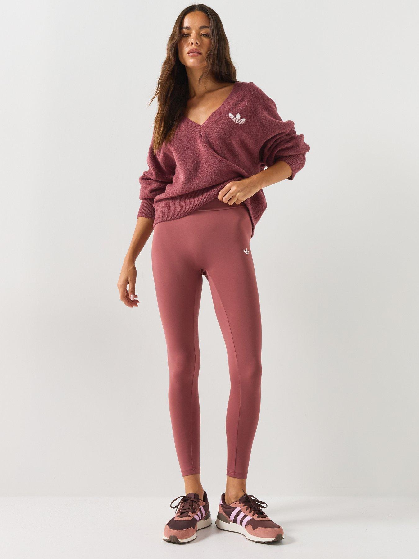 Image 3 of 5 of adidas Originals Womens Essential Knit Crew Jumper - Burgundy