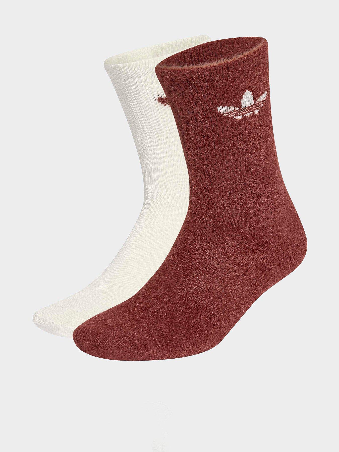 Image 1 of 4 of adidas Originals Womens Fluffy Soocks 2 Pack - Pink/off White