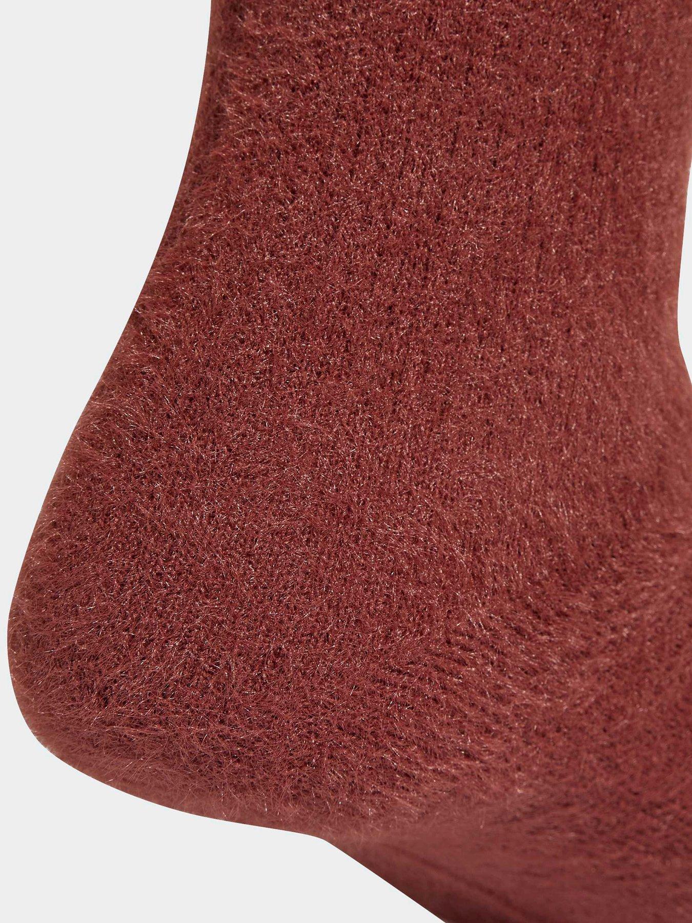 Image 3 of 4 of adidas Originals Womens Fluffy Soocks 2 Pack - Pink/off White