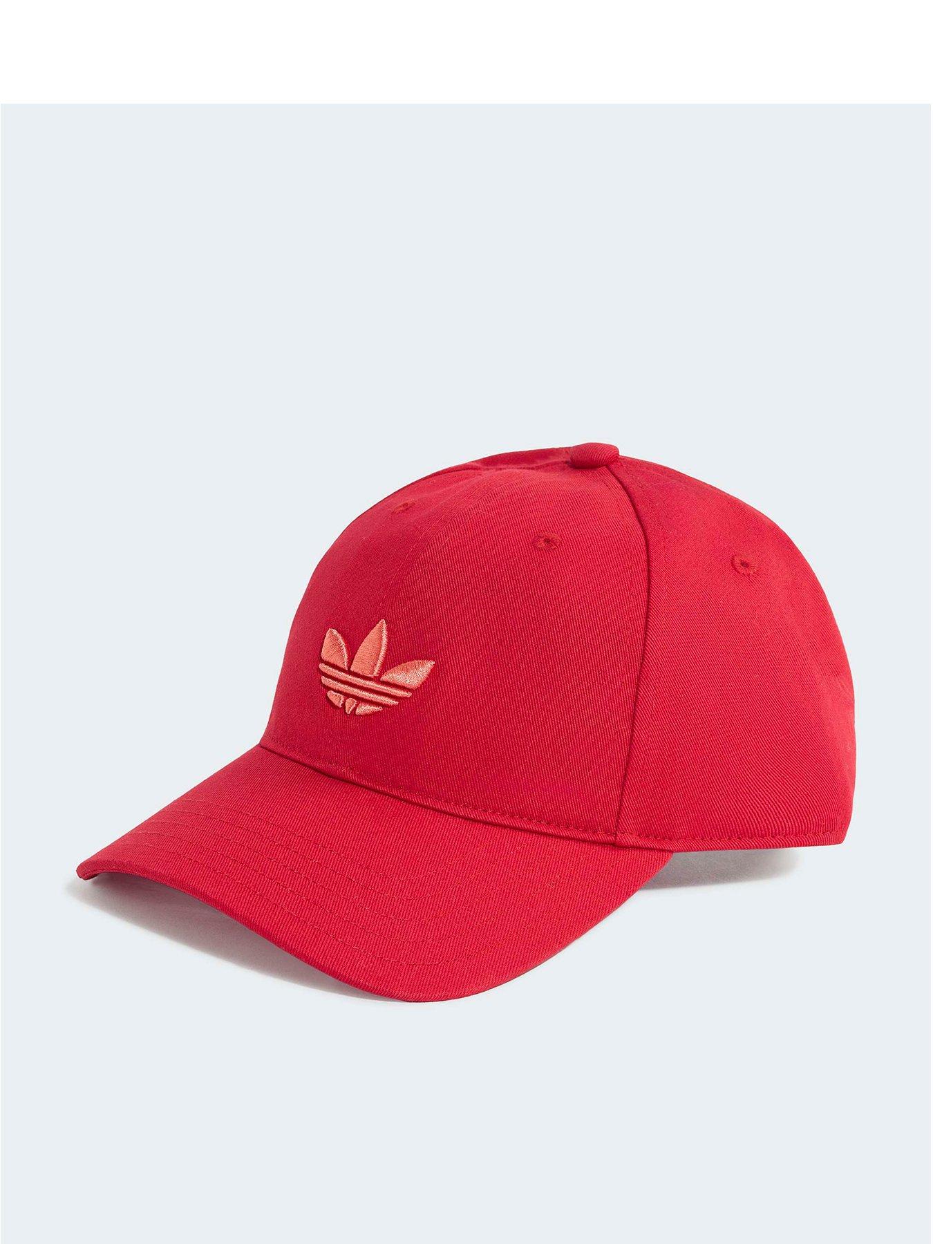adidas Originals Adicolor Trefoil Baseball Cap, Burgundy, Women