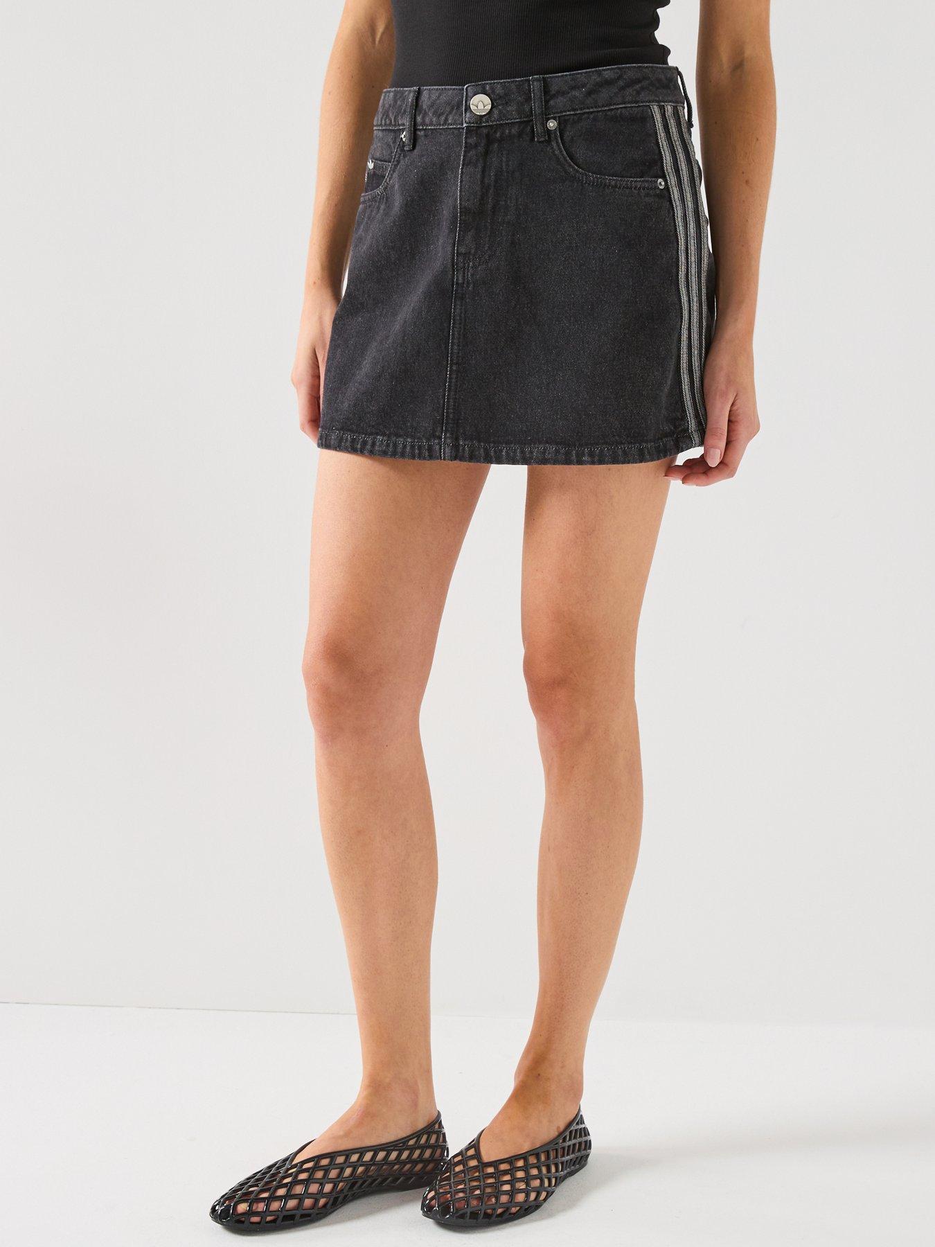 Image 1 of 6 of adidas Originals Womens 3 Stripe Skirt - Black