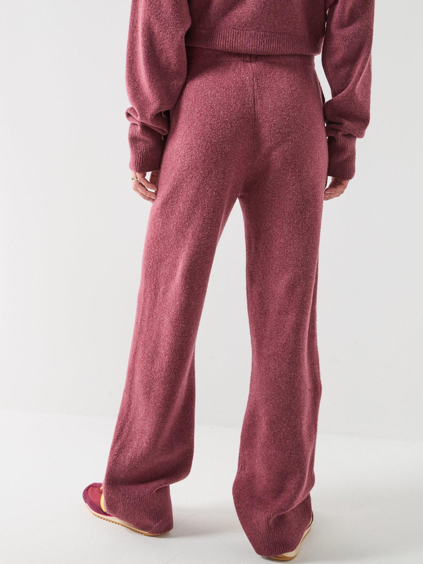Image 2 of 6 of adidas Originals Womens Essentials Knit Pant - Burgundy