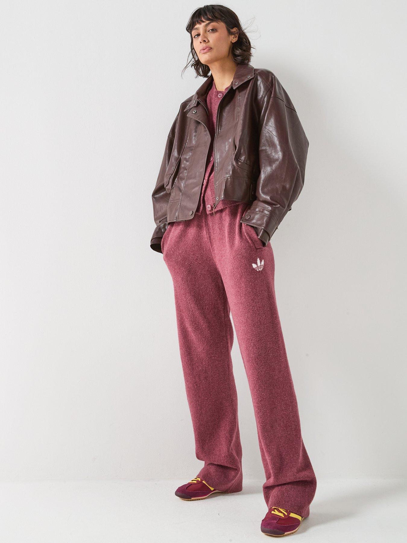 Image 4 of 6 of adidas Originals Womens Essentials Knit Pant - Burgundy