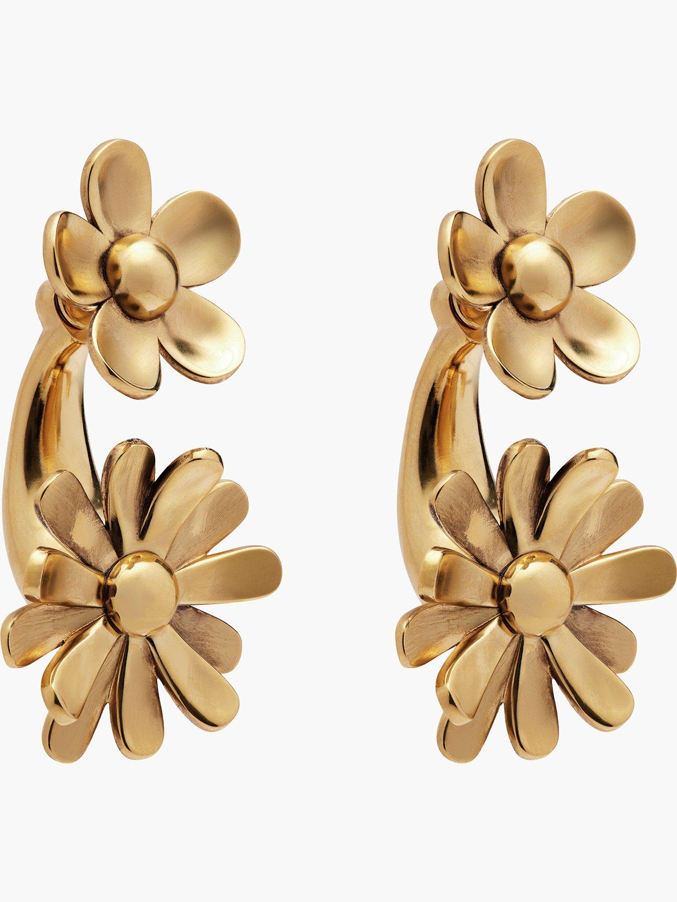 MARC JACOBS Daisy Wild Statement Earrings - Gold