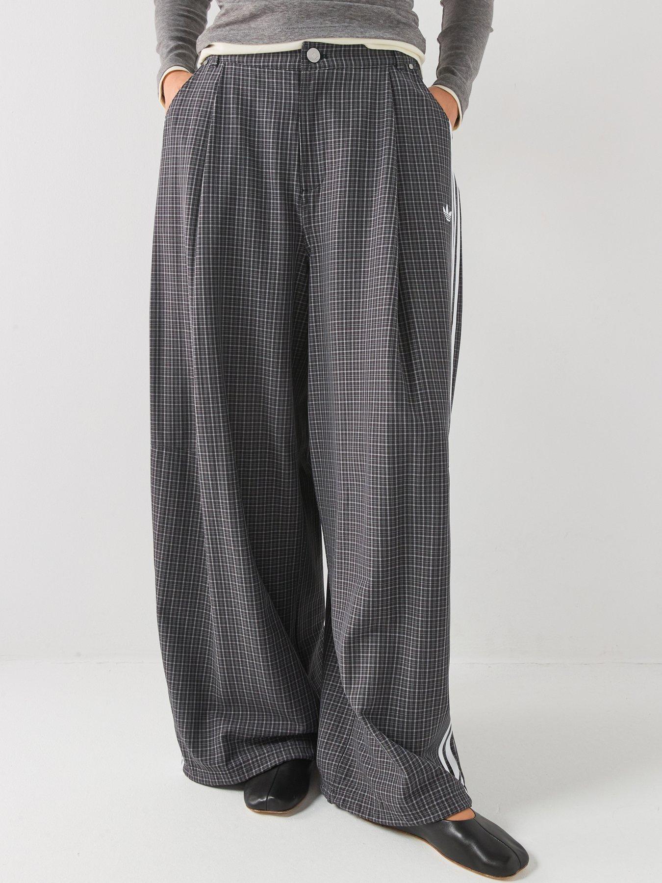 Adidas - Women - Checks Trouser Loose Pants - Black - M - Image 2
