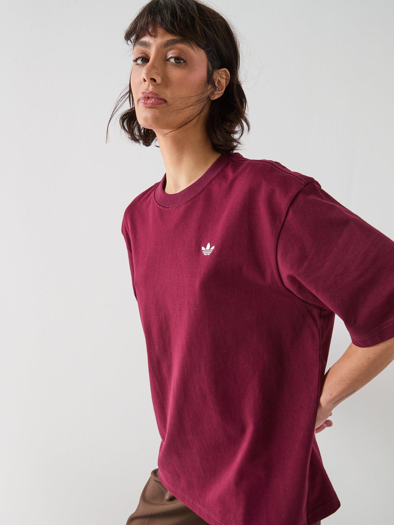 adidas Originals Women's Essentials Boyfriend T-Shirt - Maroon