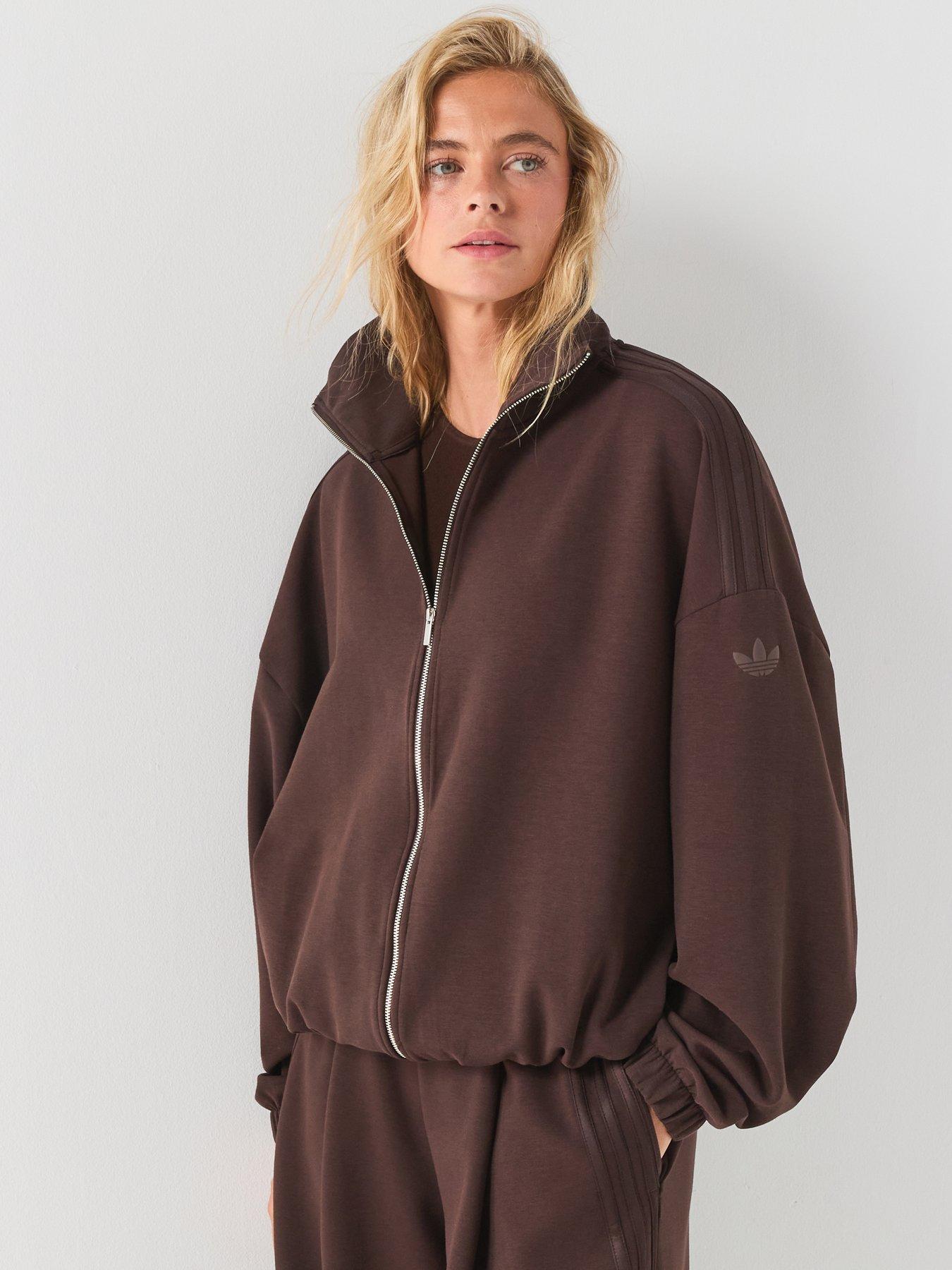 Image 1 of 6 of adidas Originals Womens Buttersoft Full Zip Jacket - Brown