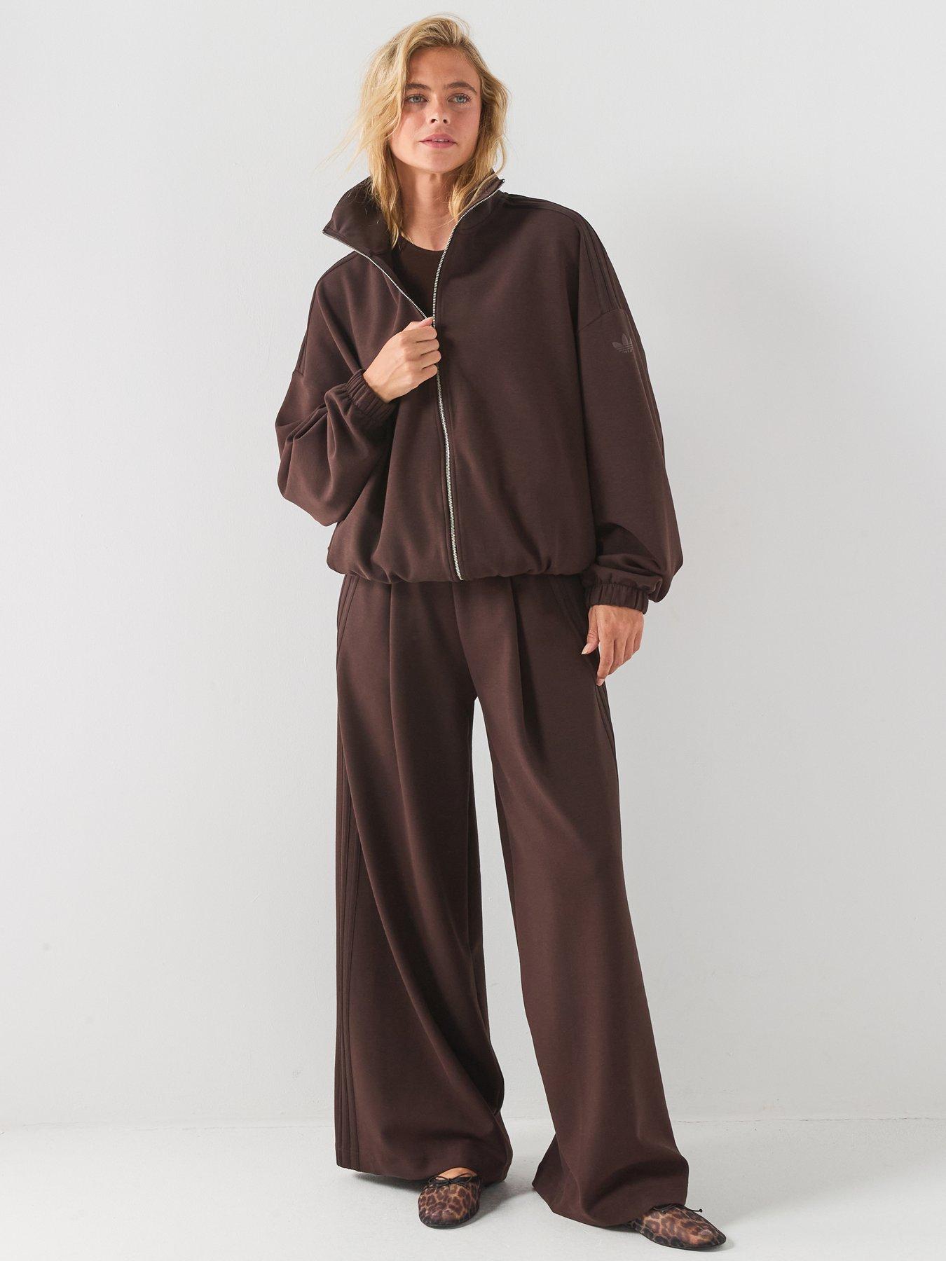 Image 3 of 6 of adidas Originals Womens Buttersoft Full Zip Jacket - Brown