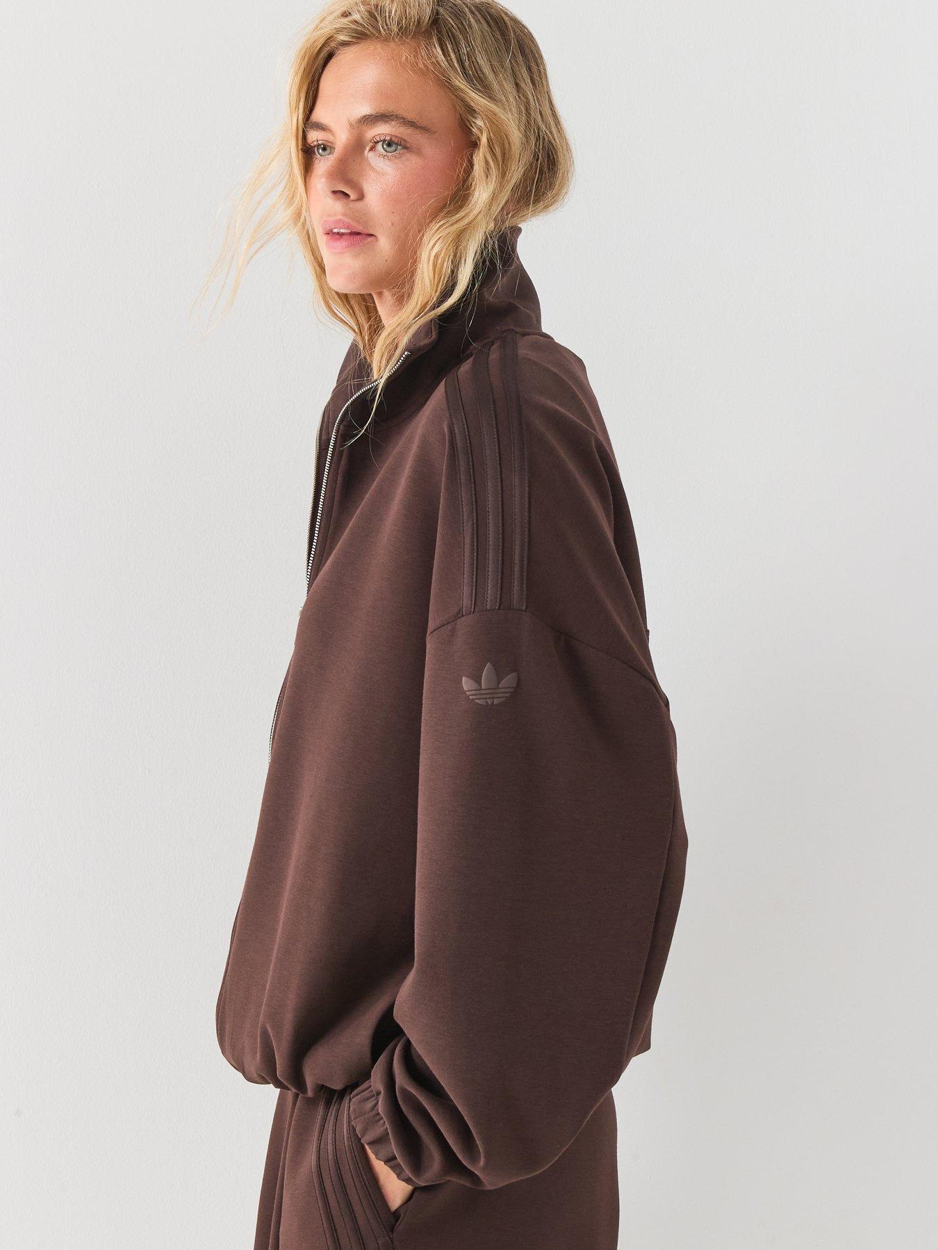 Image 5 of 6 of adidas Originals Womens Buttersoft Full Zip Jacket - Brown