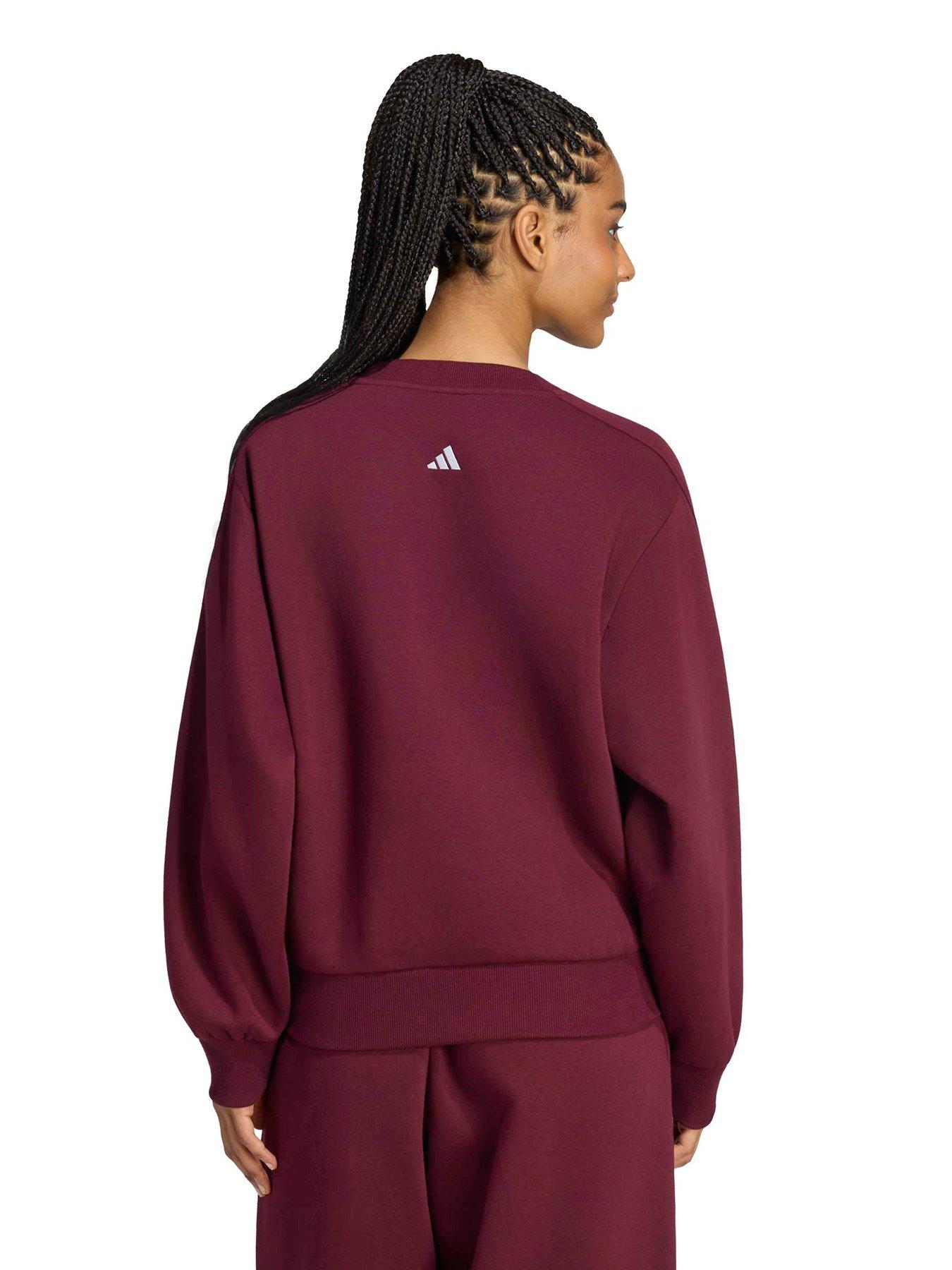 Image 2 of 5 of adidas Sportswear Womens Logo Crew Sweatshirt - Burgundy