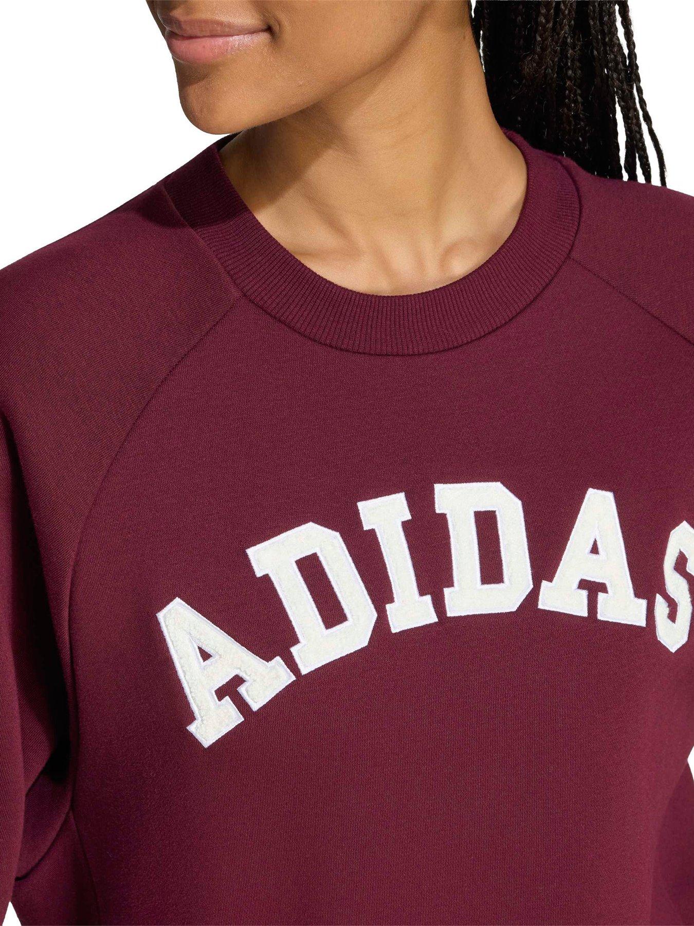 Image 4 of 5 of adidas Sportswear Womens Logo Crew Sweatshirt - Burgundy