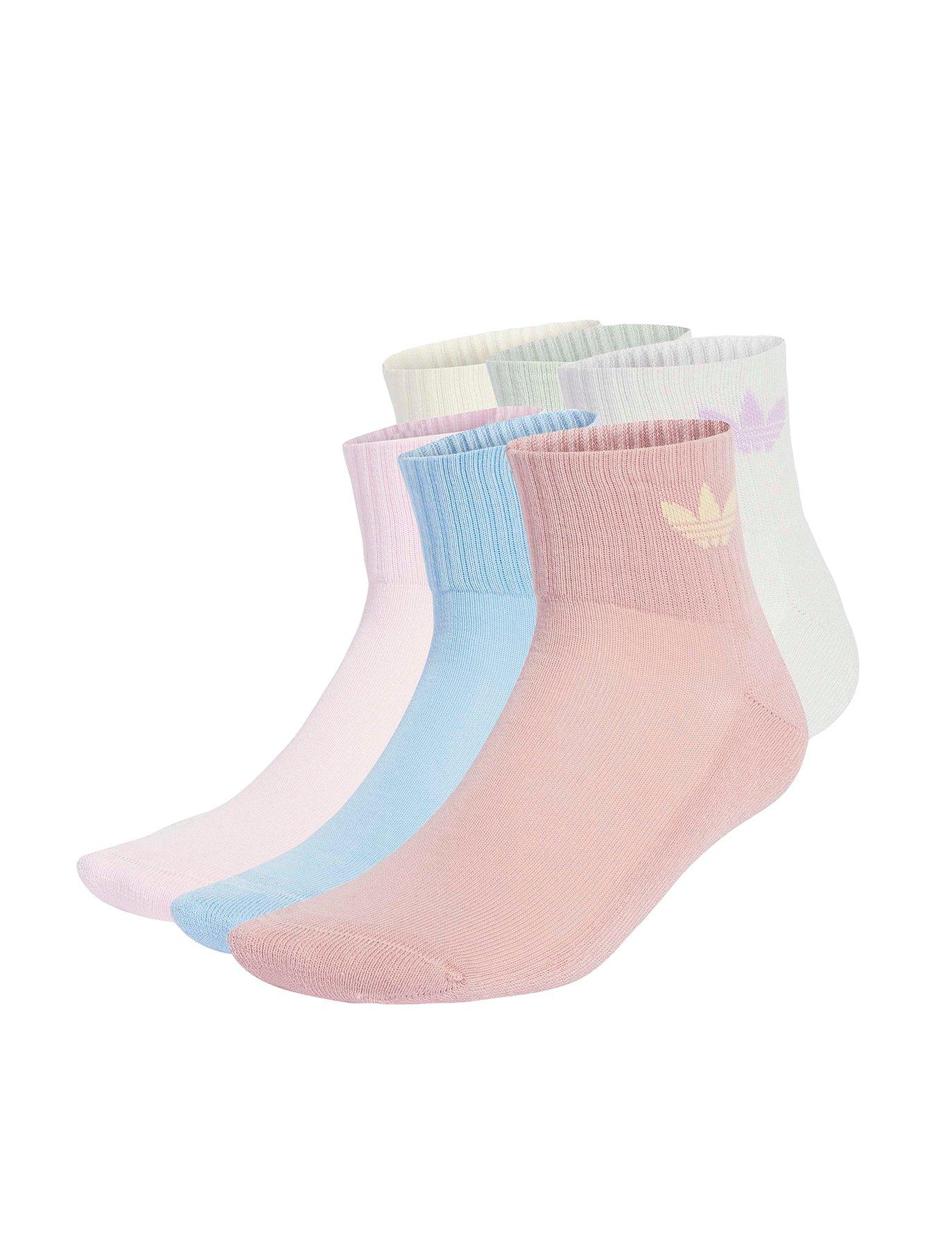 Image 1 of 4 of adidas Originals Mid Ankle Trefoil Socks 6 Pack - Multi