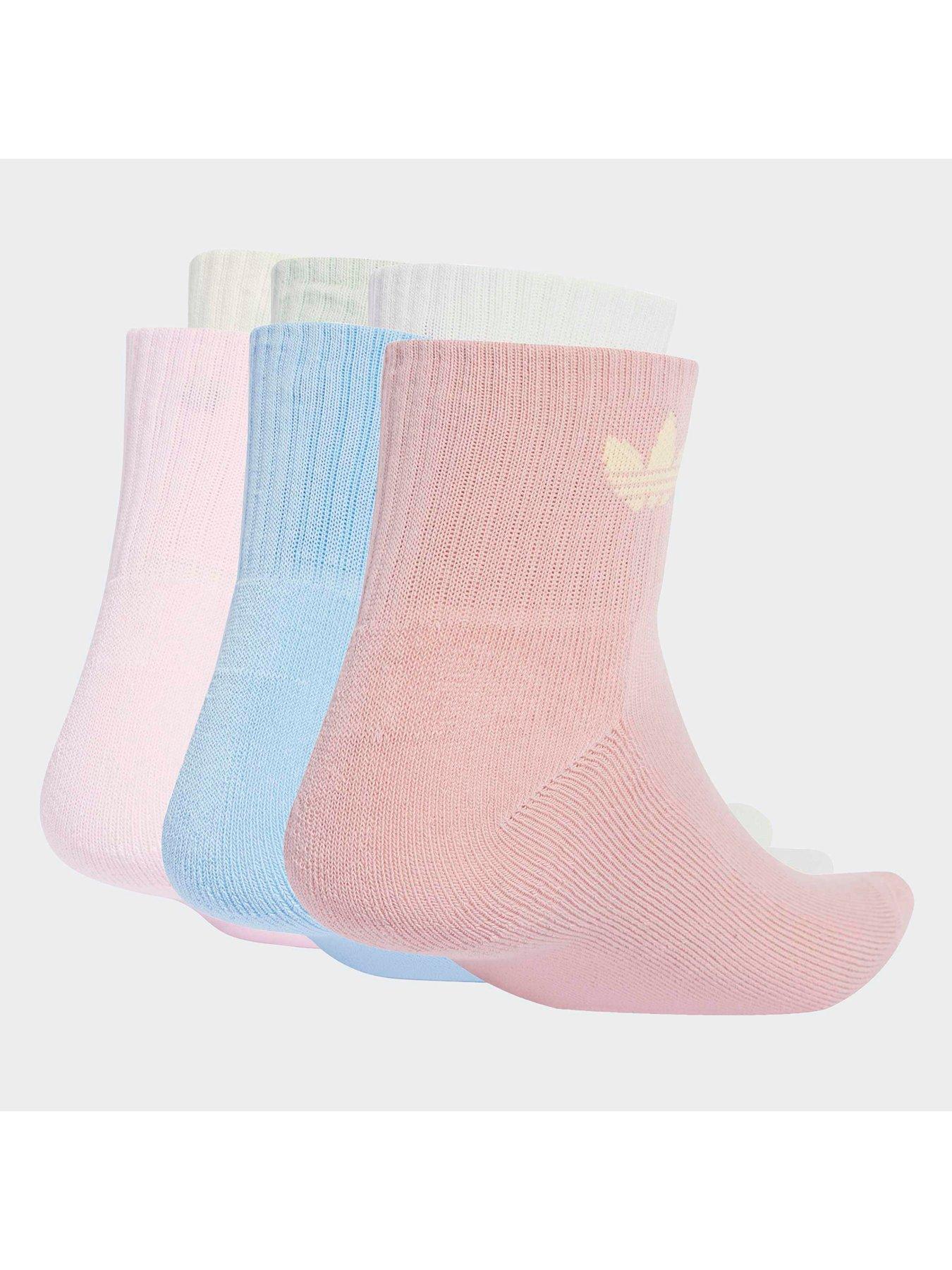 Image 2 of 4 of adidas Originals Mid Ankle Trefoil Socks 6 Pack - Multi