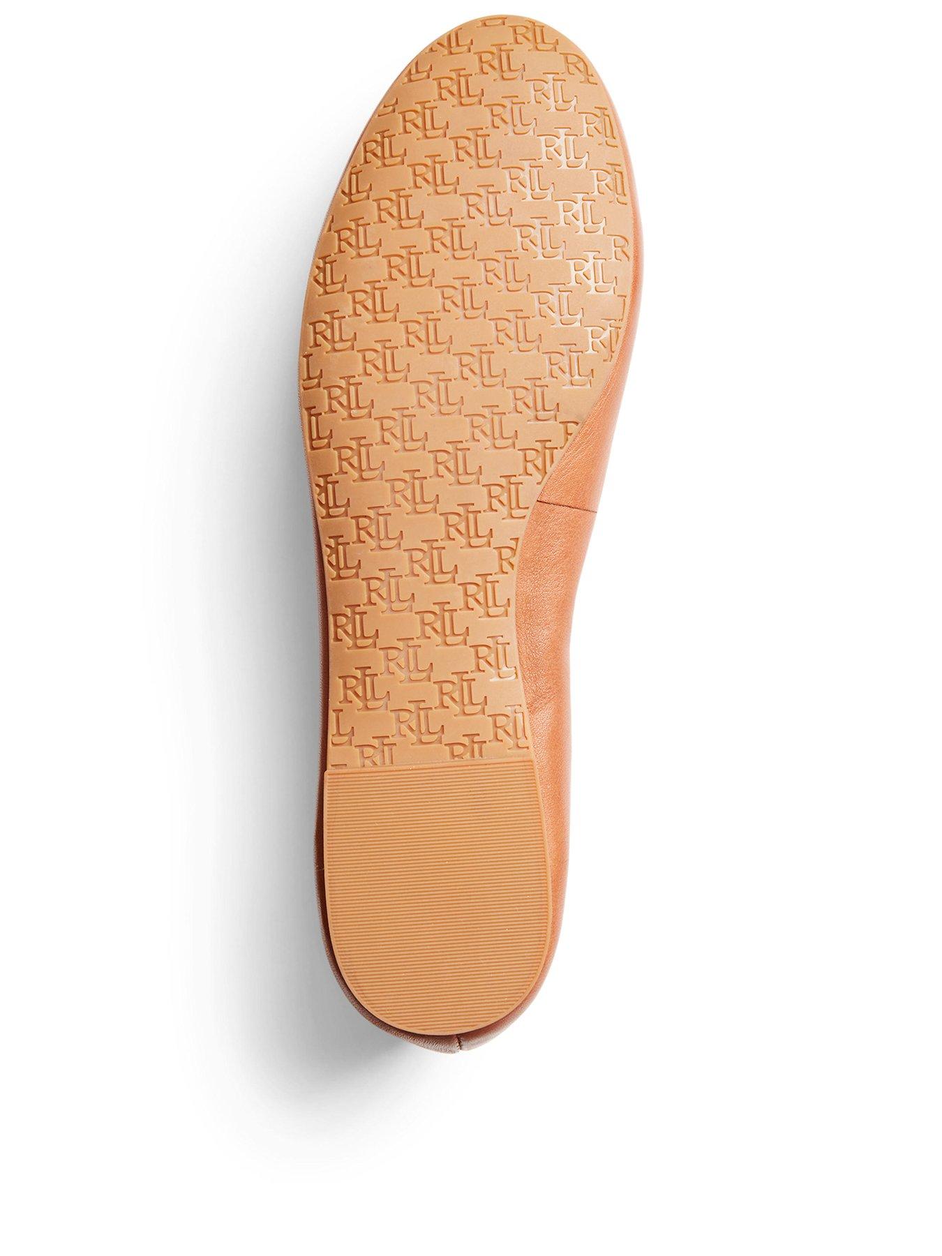Image 3 of 5 of Lauren by Ralph Lauren Jayna Leather Flats - Tan