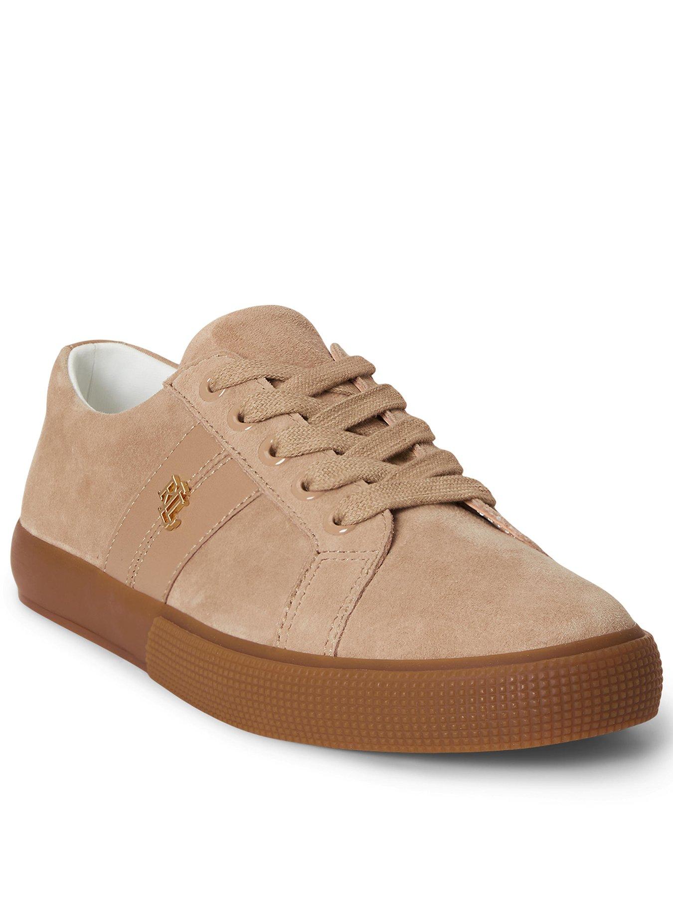 Lauren by Ralph Lauren Janson Low Top Lace Sneakers - Beige