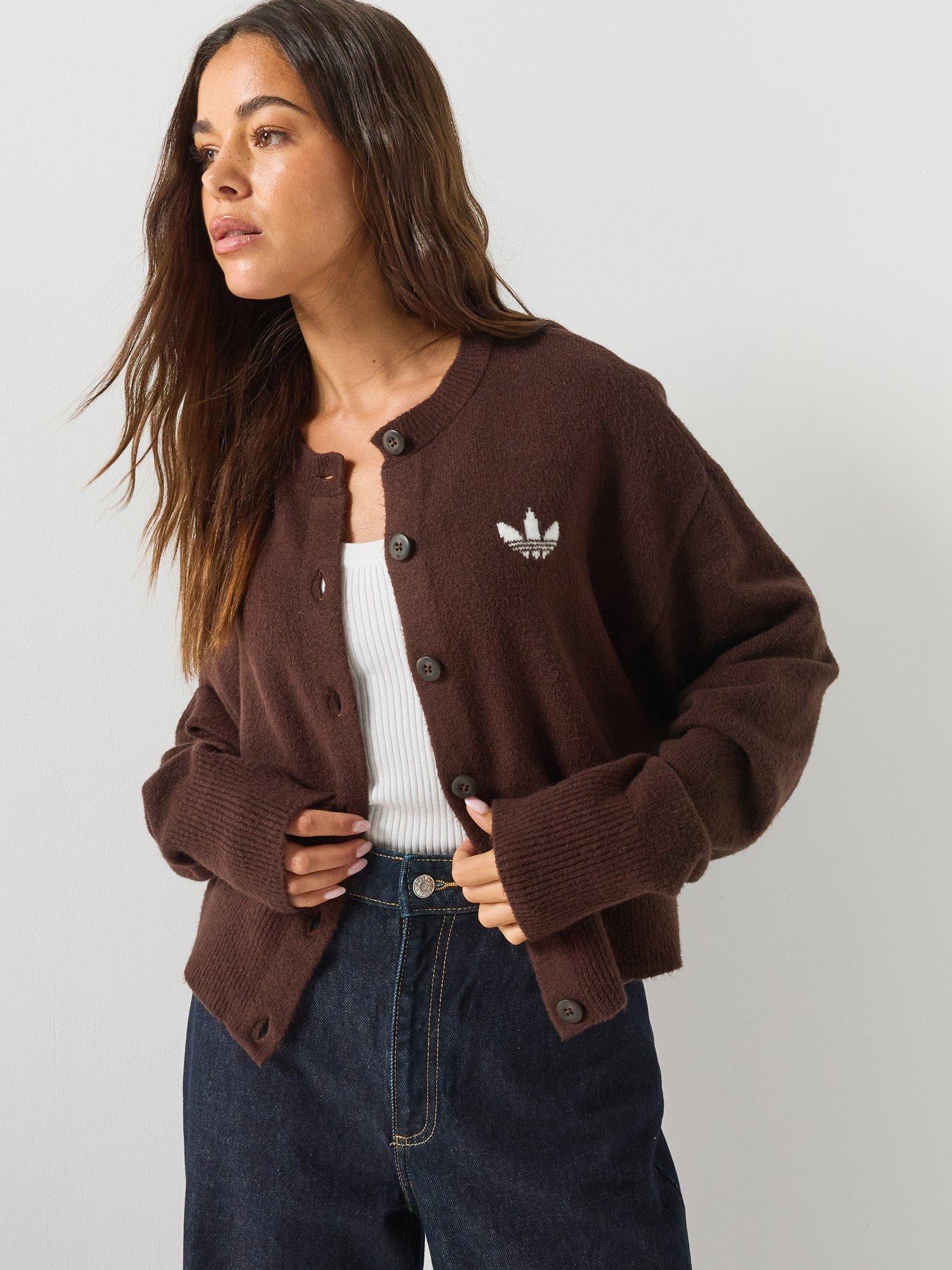 Image 1 of 6 of adidas Originals Womens Essentials Cardigan - Brown