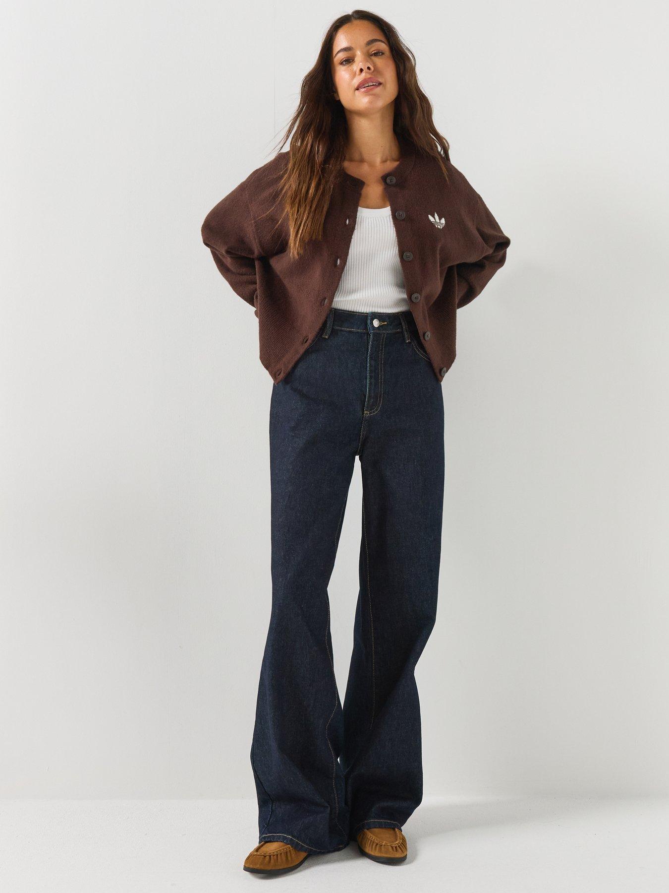 Image 3 of 6 of adidas Originals Womens Essentials Cardigan - Brown