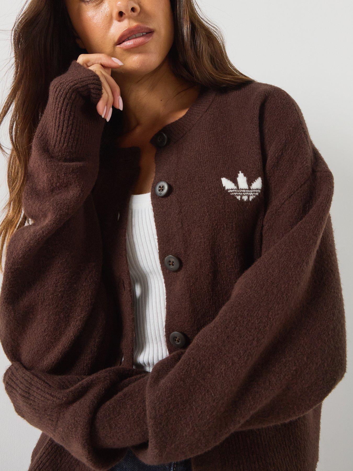 Image 4 of 6 of adidas Originals Womens Essentials Cardigan - Brown