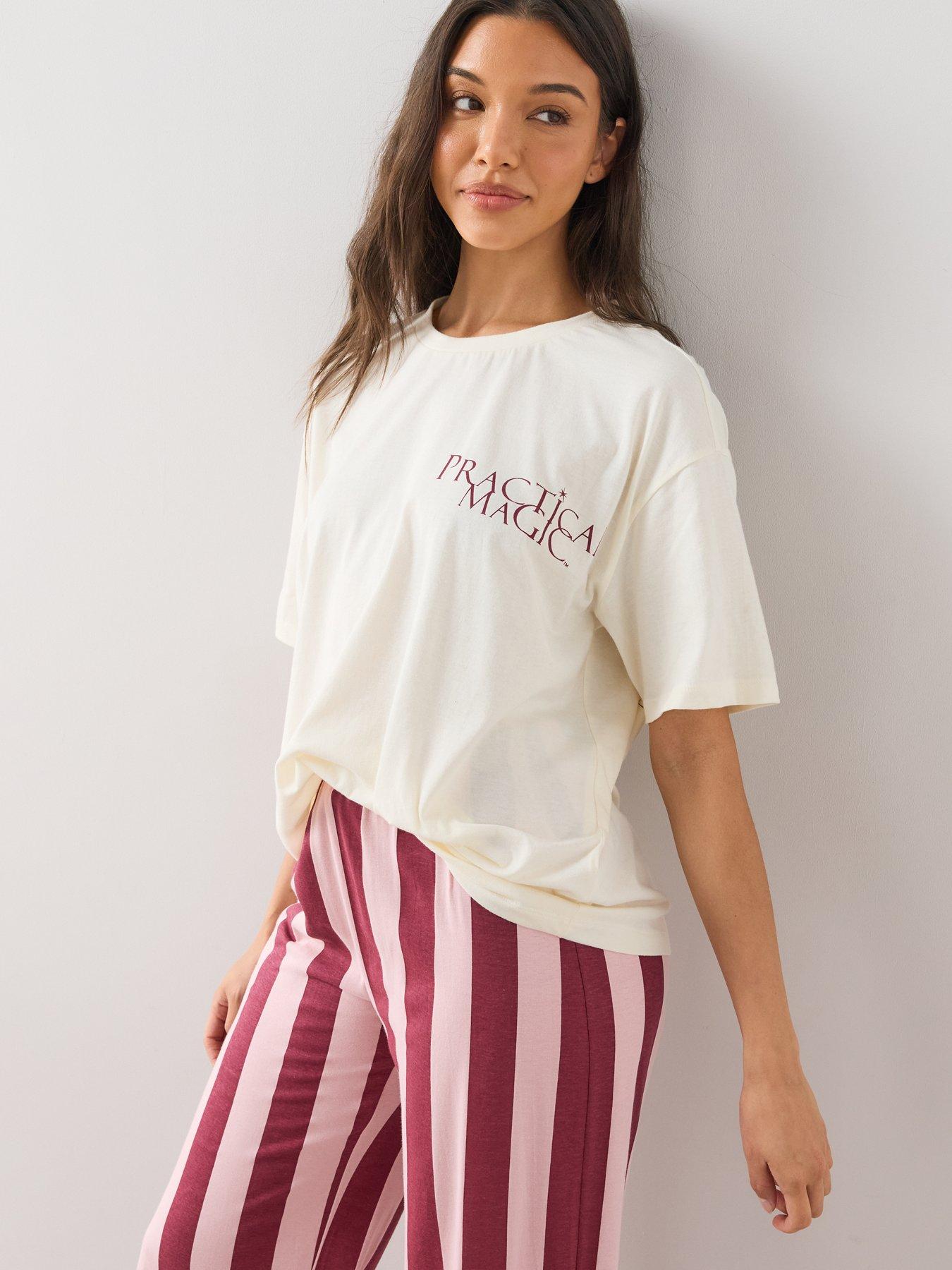 Image 2 of 7 of The Very Collection Practical Magic Pure Cotton Pyjama Set - Pink