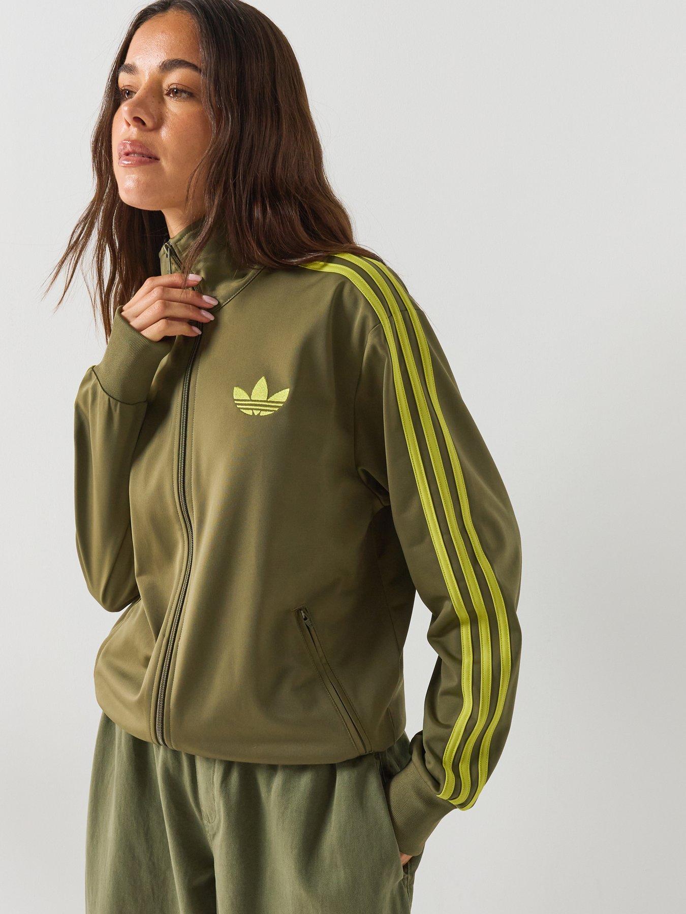 Image 1 of 6 of adidas Originals Womens Firebird Loose Track Top - Green