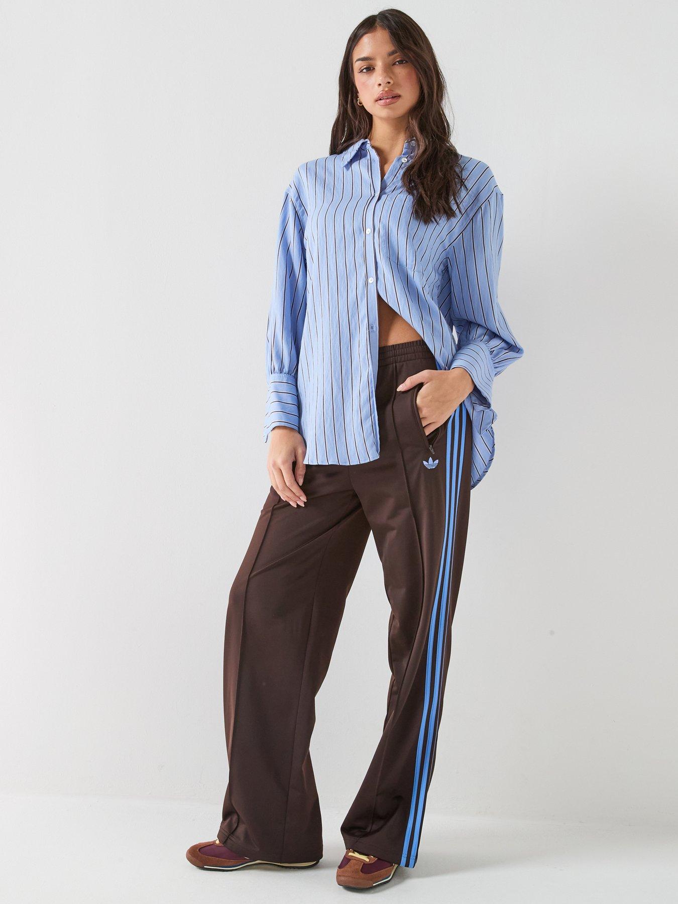 Image 1 of 6 of adidas Originals Womens Firebird Loose Track Pants - Brown
