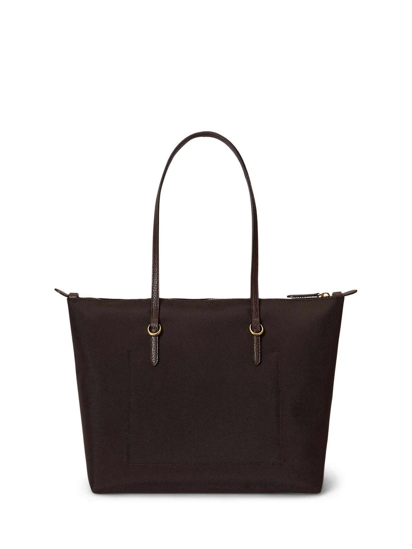 Image 2 of 4 of Lauren by Ralph Lauren Medium Keaton Nylon Tote Bag - Brown