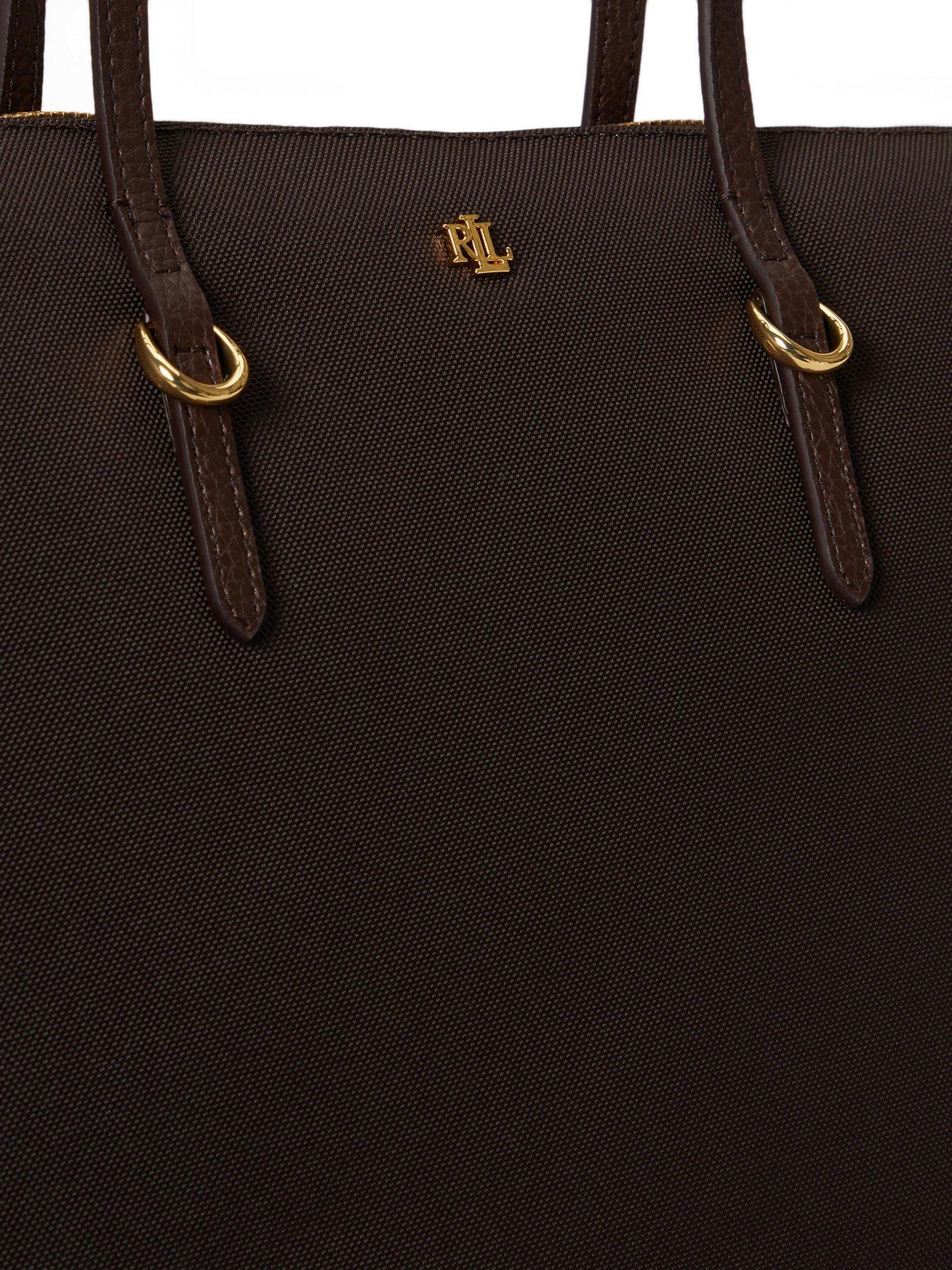 Image 3 of 4 of Lauren by Ralph Lauren Medium Keaton Nylon Tote Bag - Brown