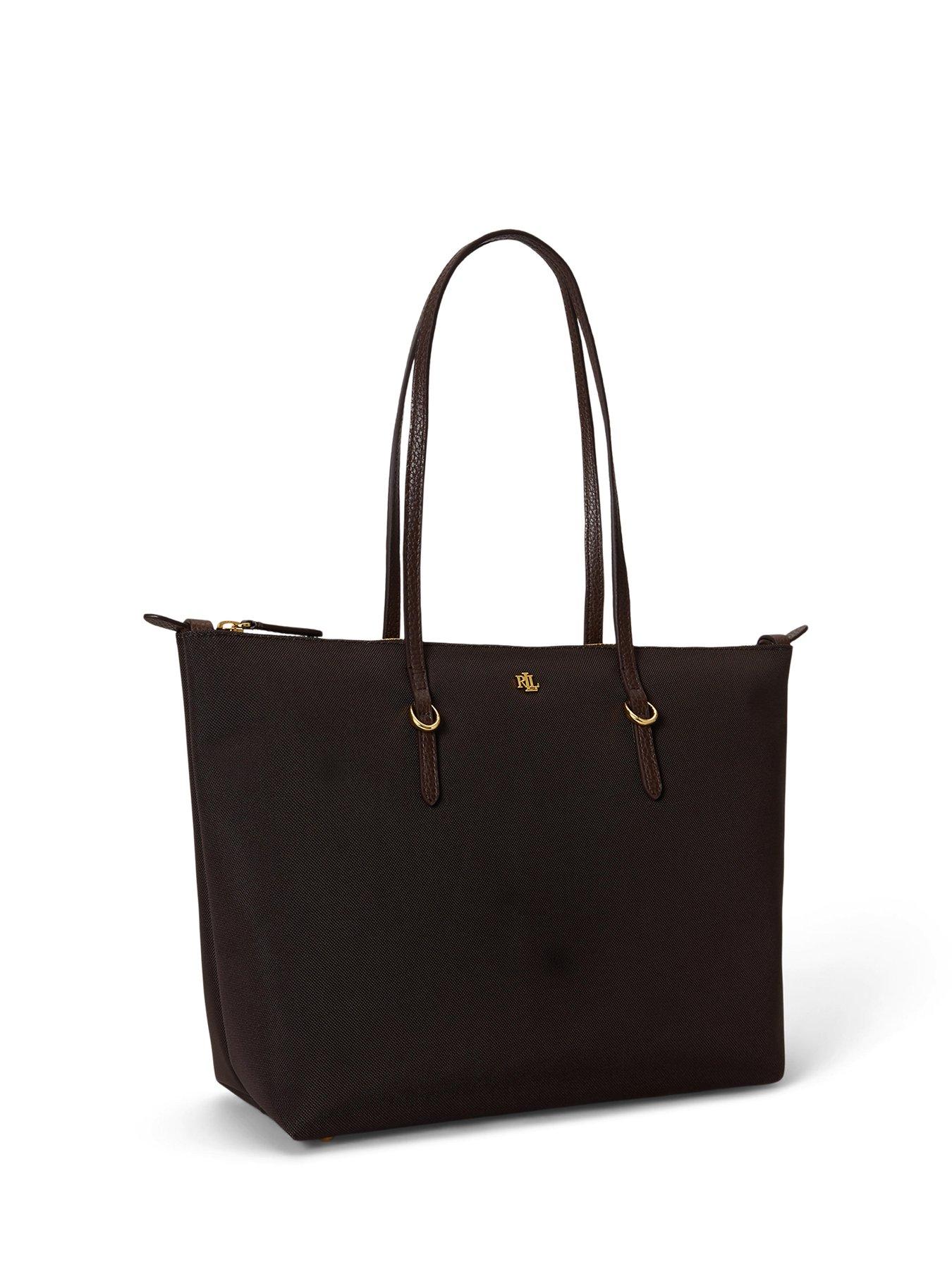 Image 4 of 4 of Lauren by Ralph Lauren Medium Keaton Nylon Tote Bag - Brown