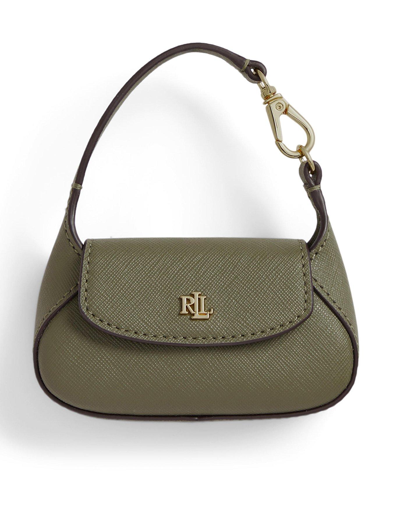 Lauren by Ralph Lauren Crosshatch Leather Schylar Charm - Green