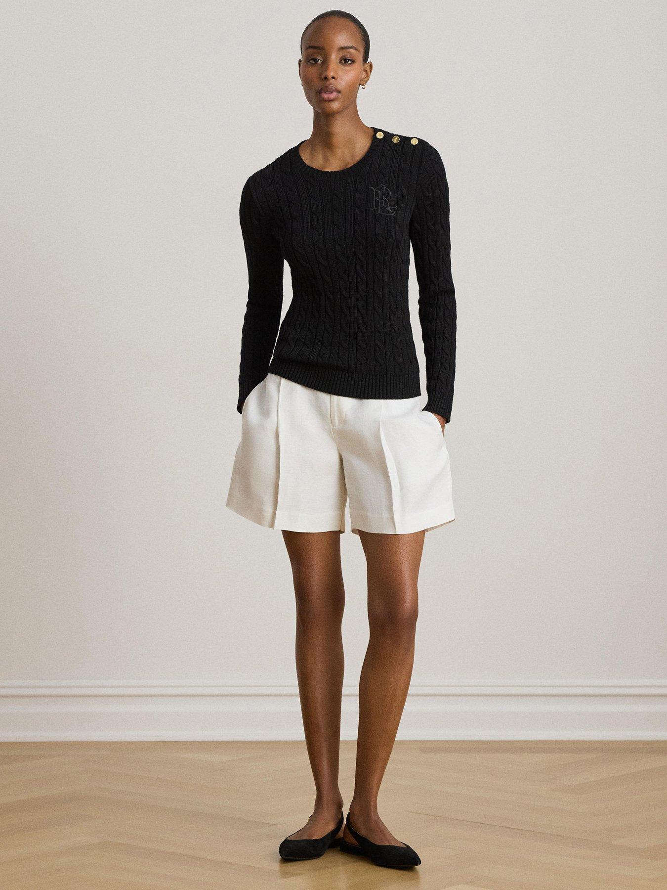 Lauren by Ralph Lauren Cable Knit Sweater - Black