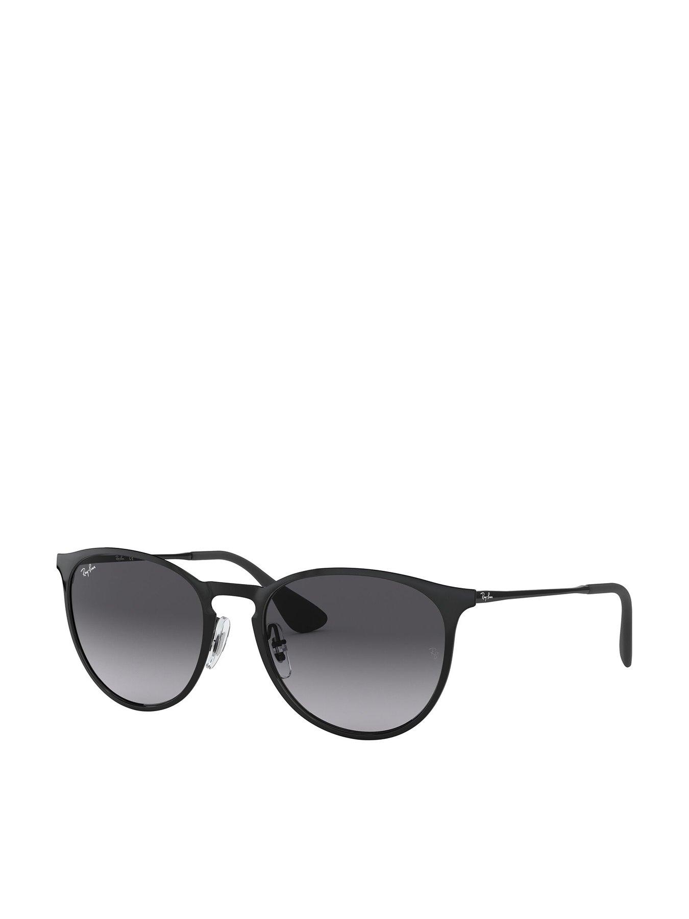 Image 1 of 5 of Ray-Ban Erika Metal Phantos Sunglasses Black Frame With Light Grey Gradient Dark Grey Lens
