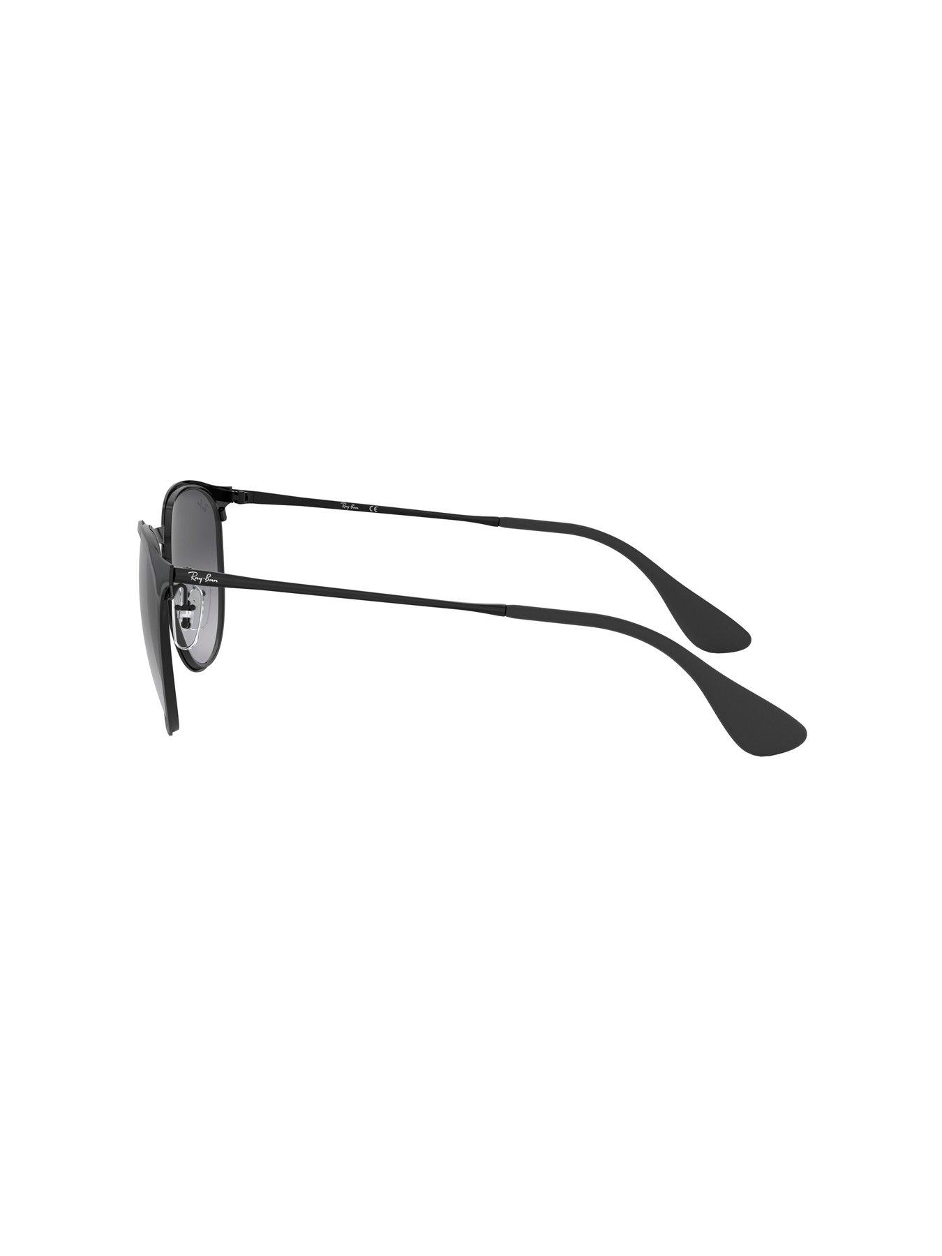 Image 2 of 5 of Ray-Ban Erika Metal Phantos Sunglasses Black Frame With Light Grey Gradient Dark Grey Lens