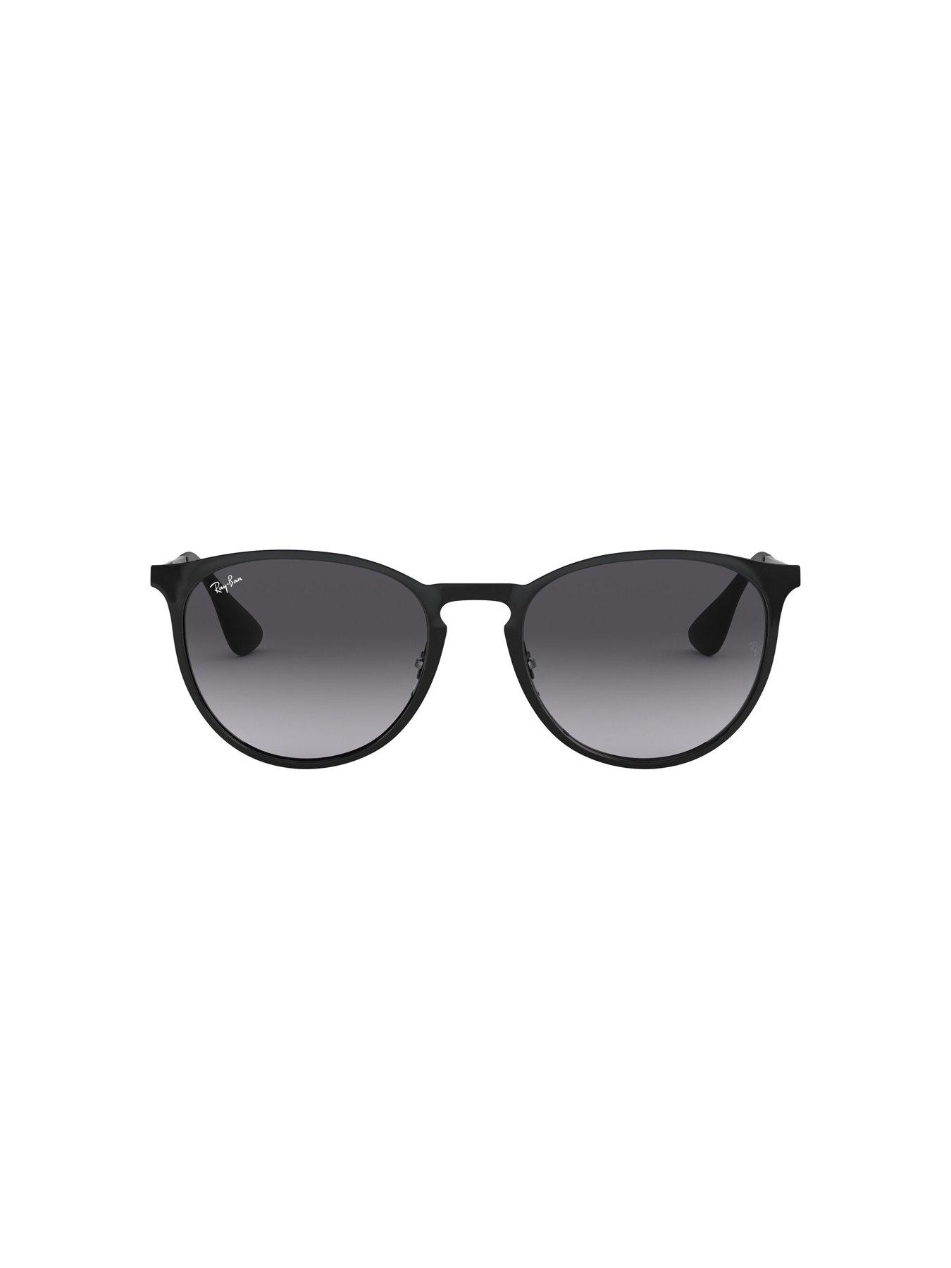 Image 4 of 5 of Ray-Ban Erika Metal Phantos Sunglasses Black Frame With Light Grey Gradient Dark Grey Lens