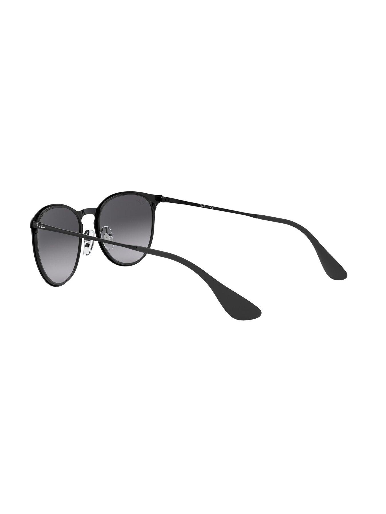Image 5 of 5 of Ray-Ban Erika Metal Phantos Sunglasses Black Frame With Light Grey Gradient Dark Grey Lens