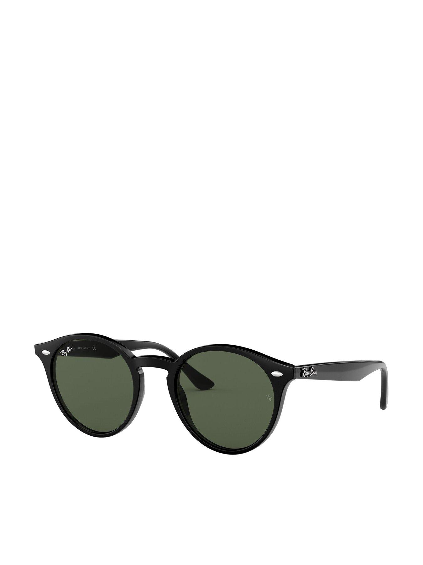 Ray-Ban 0rb2180 Phantos Sunglasses Black Frame With Dark Green Lens