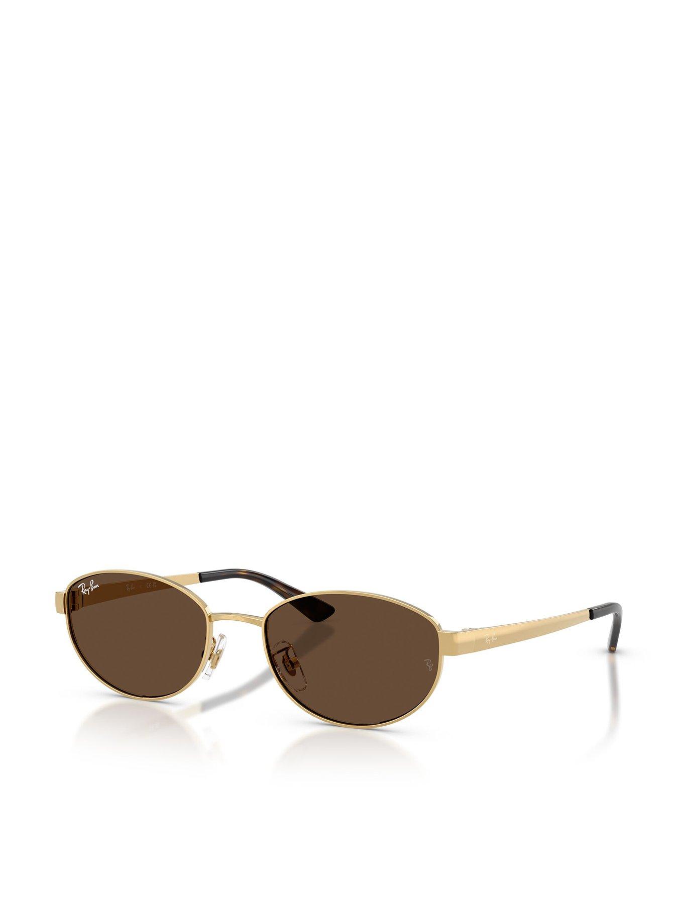 Image 1 of 5 of Ray-Ban Round Sunglasses With Arms 0Rb3774D - Polished Arista Gold