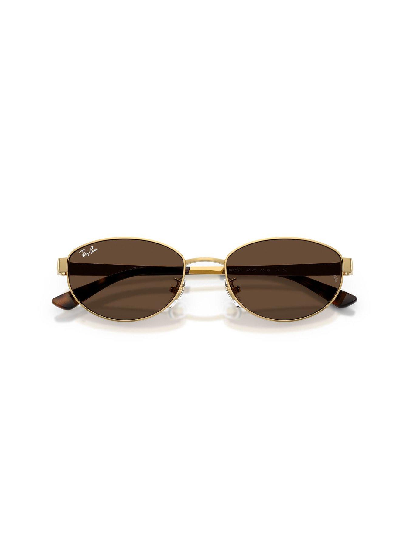 Image 4 of 5 of Ray-Ban Round Sunglasses With Arms 0Rb3774D - Polished Arista Gold