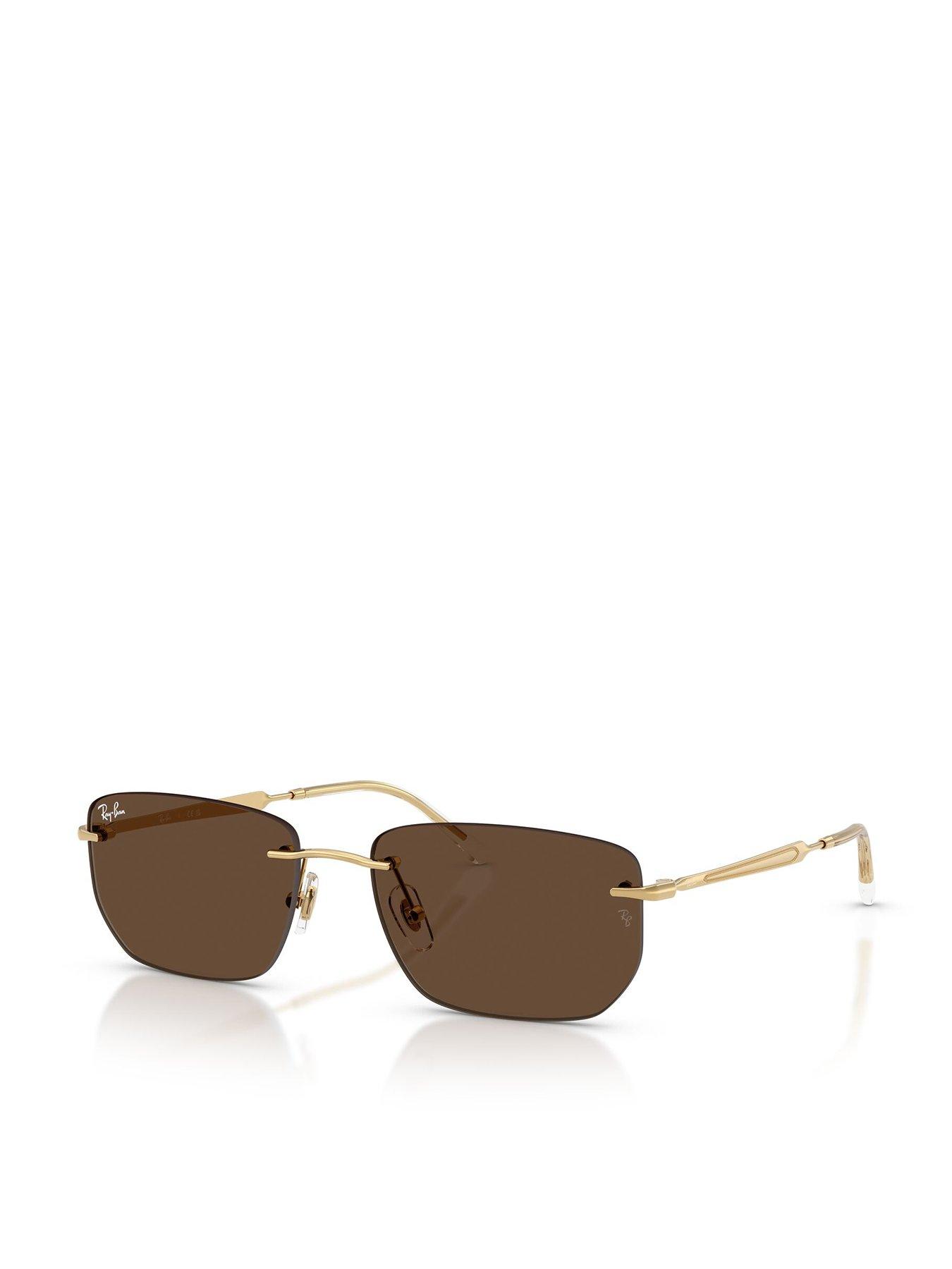 Ray-Ban Rectangle Sunglasses With Arms RB3768 - Polished Arista Gold
