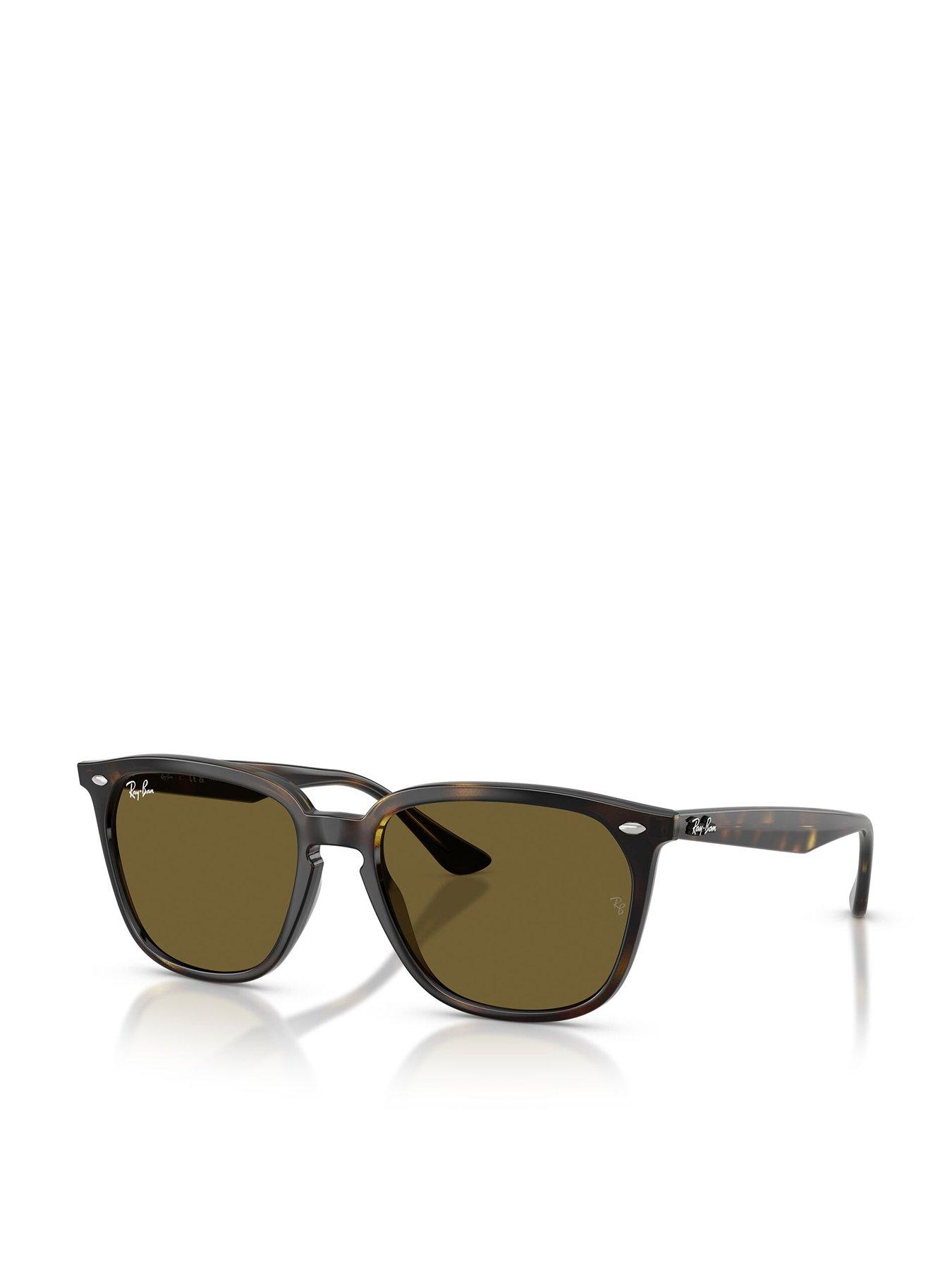 Ray-Ban 0rb4362 Square Sunglasses Havana Frame With Dark Brown Lens