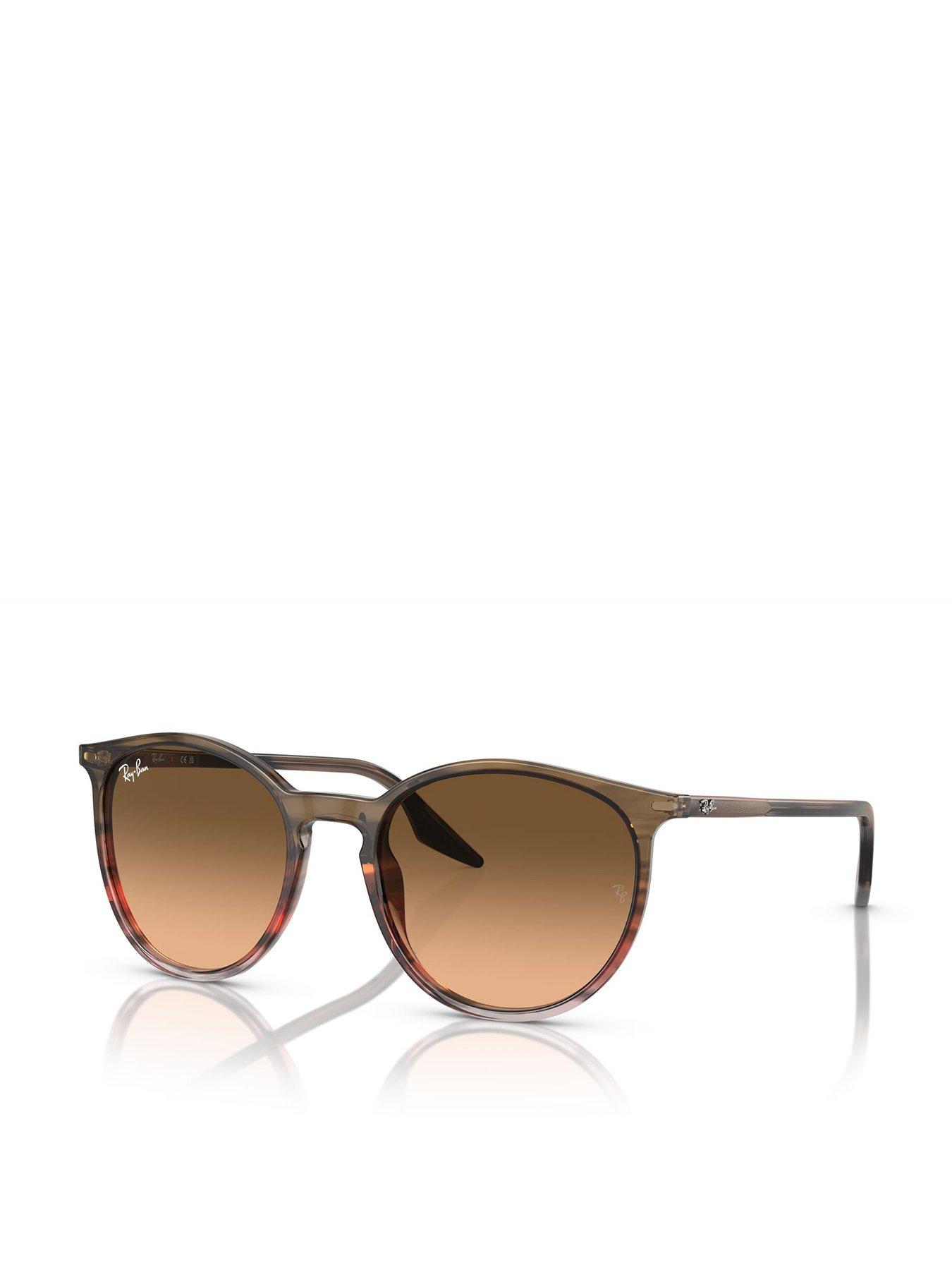 Ray-Ban Phantos Sunglasses RB2204 - Polished Striped Brown  &  Red