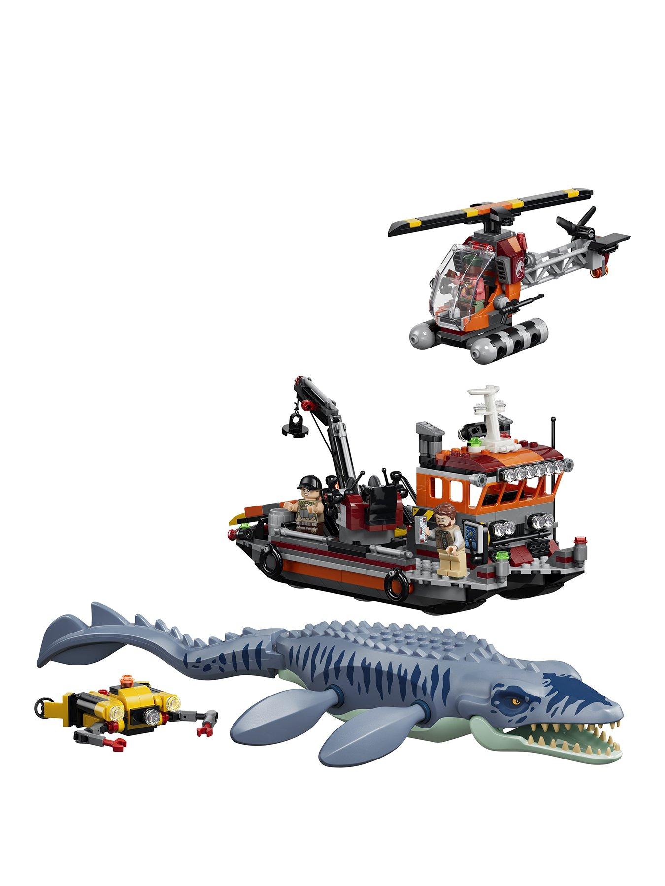 LEGO Jurassic World Mosasaurus Dinosaur Boat Attack Toy 77983