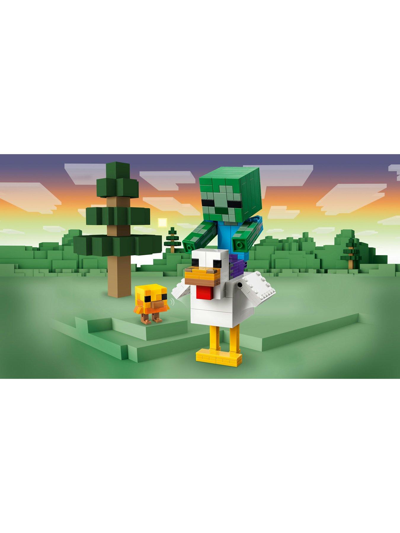 Image 3 of 5 of LEGO Minecraft Chicken Jockey Building Toy Decor 21582