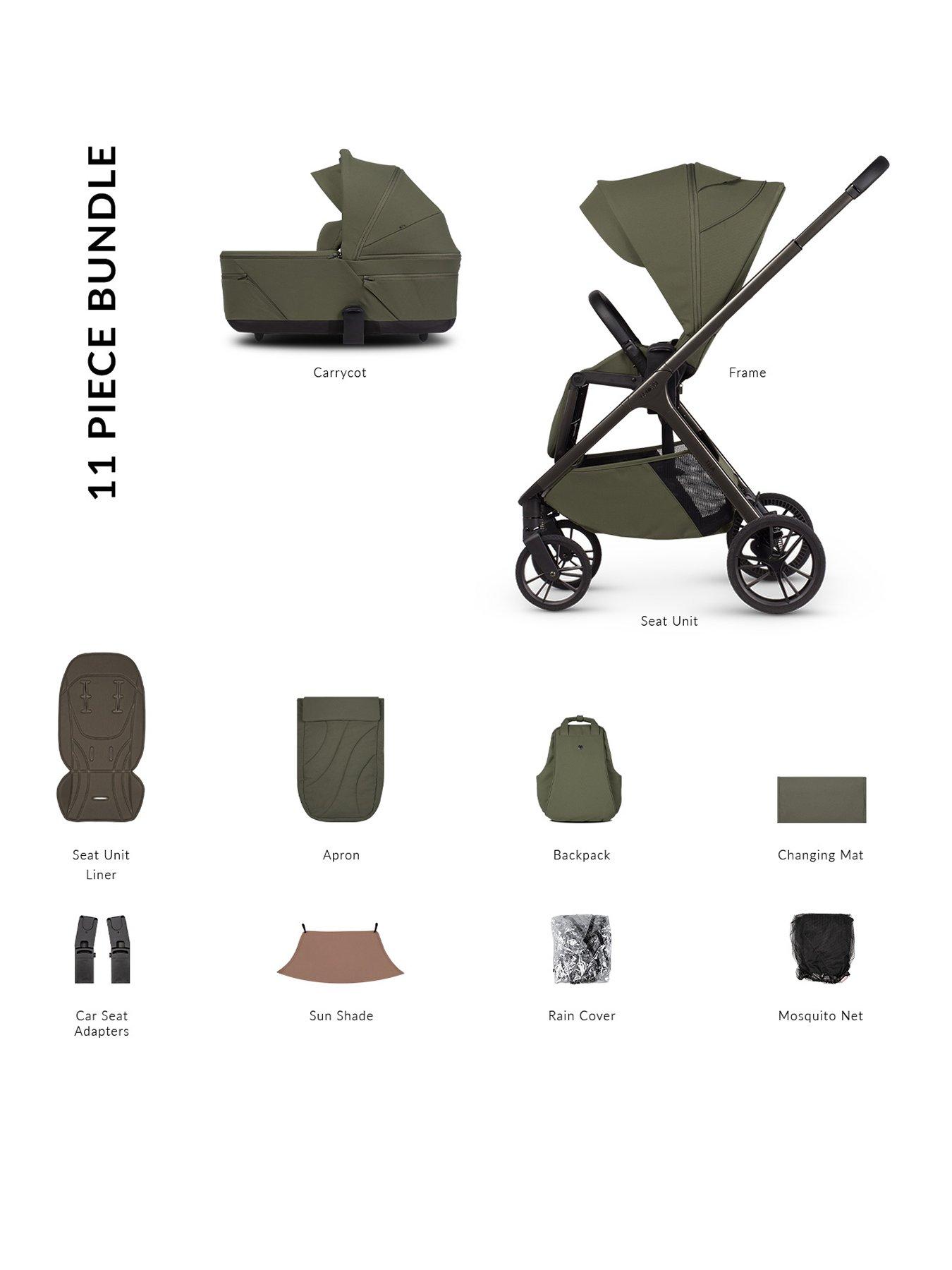 Venicci Tila 2in1 Pushchair and Carrycot Inc. Adapters - Noce