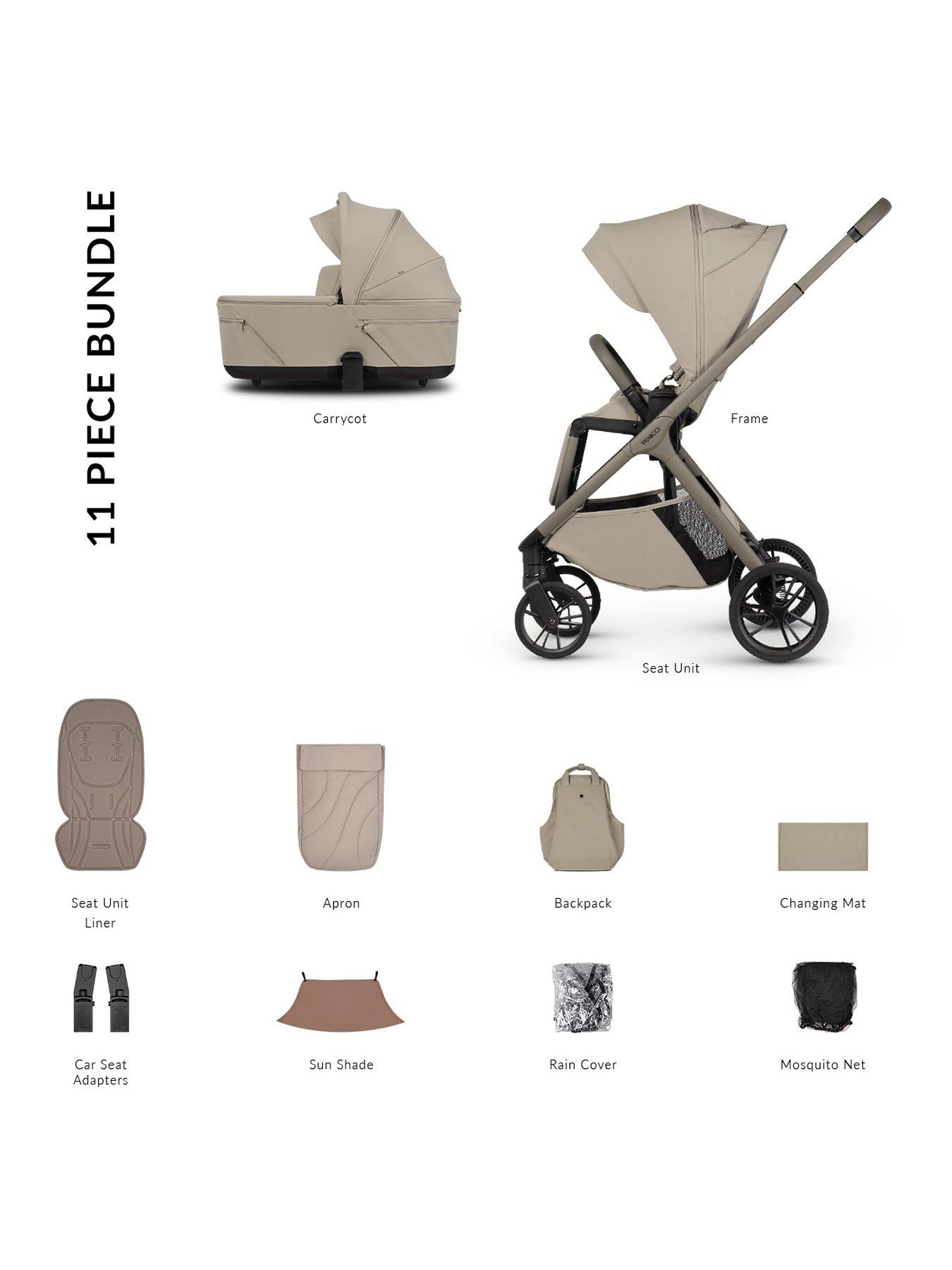 Venicci Tila 2in1 Pushchair and Carrycot Inc. Adapters - Latte | Very