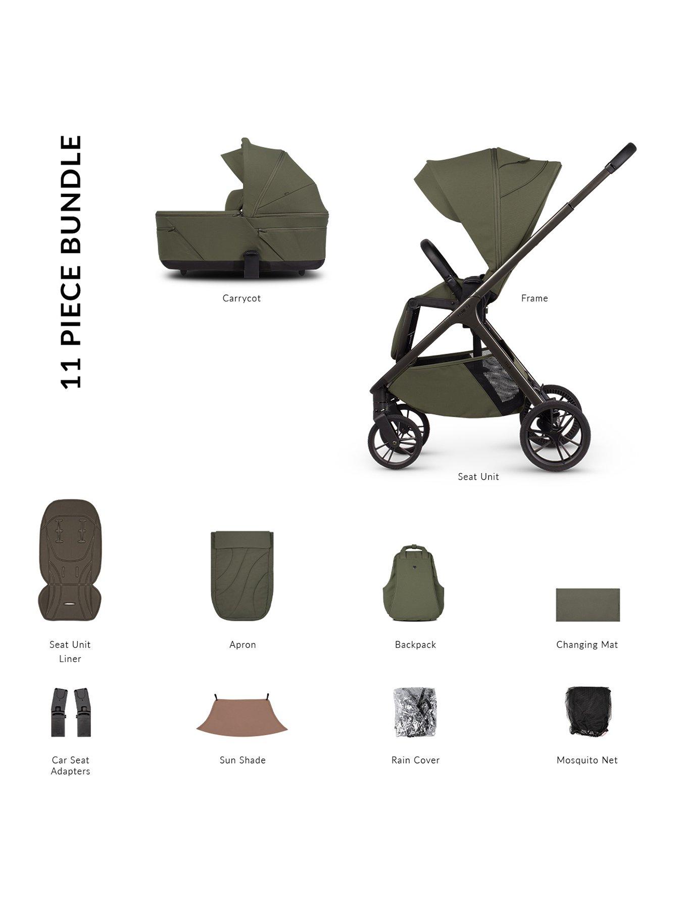 Venicci Tila 2in1 Pushchair and Carrycot Inc. Adapters - Olive | Very