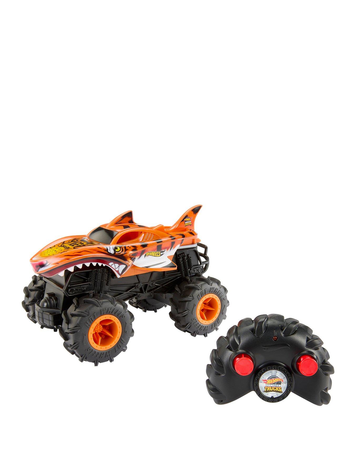 Hot Wheels RC Monster Trucks HW Tiger Shark RC in 1:24 Scale, Remote-Control Toy Truck