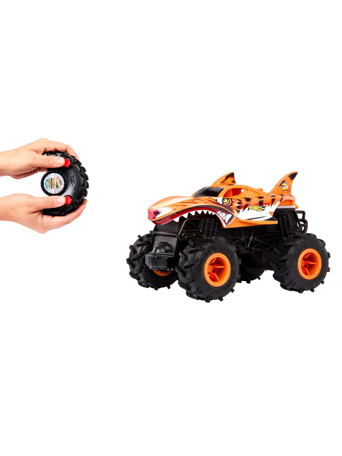 Image 3 of 5 of Hot Wheels RC Tiger Shark Monster Truck with Terrain Action Tires &amp; Shark Tooth Chomp Action